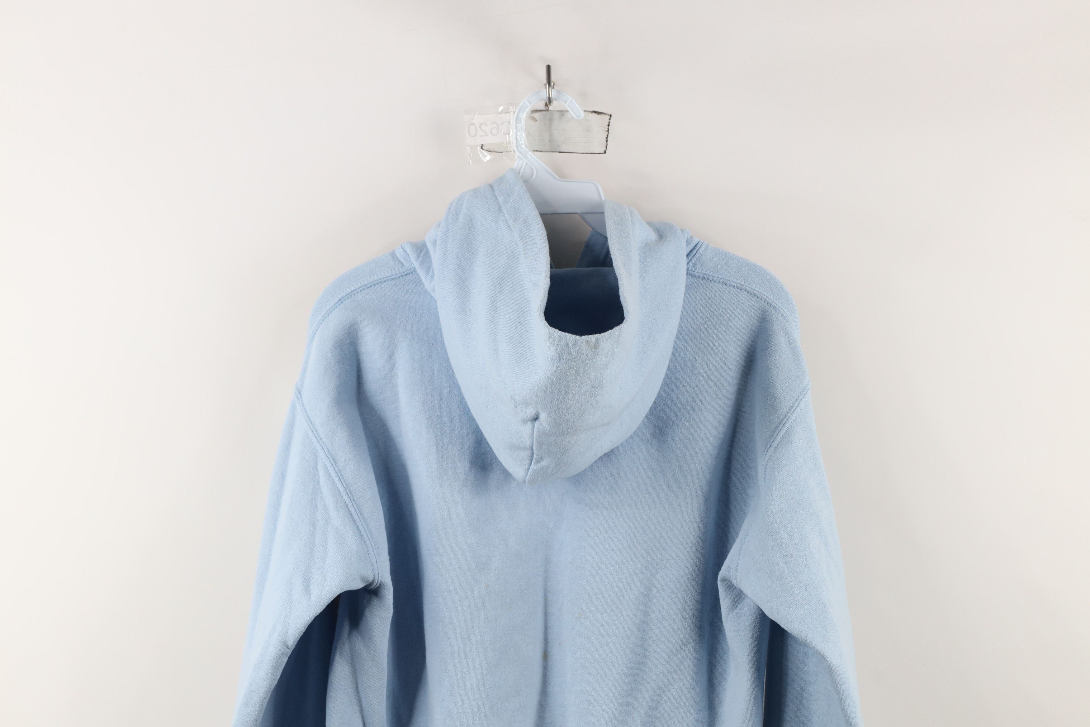 Vintage Vintage 90s Streetwear Blank Hoodie Sweatshirt Light Blue Size US S / EU 44-46 / 1 - 13 Thumbnail