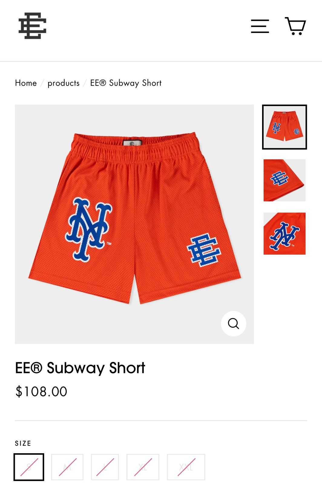 Eric Emanuel × MLB NEW Eric Emanuel Subway Shorts Mets XL Size US 36 / EU 52 - 8 Thumbnail