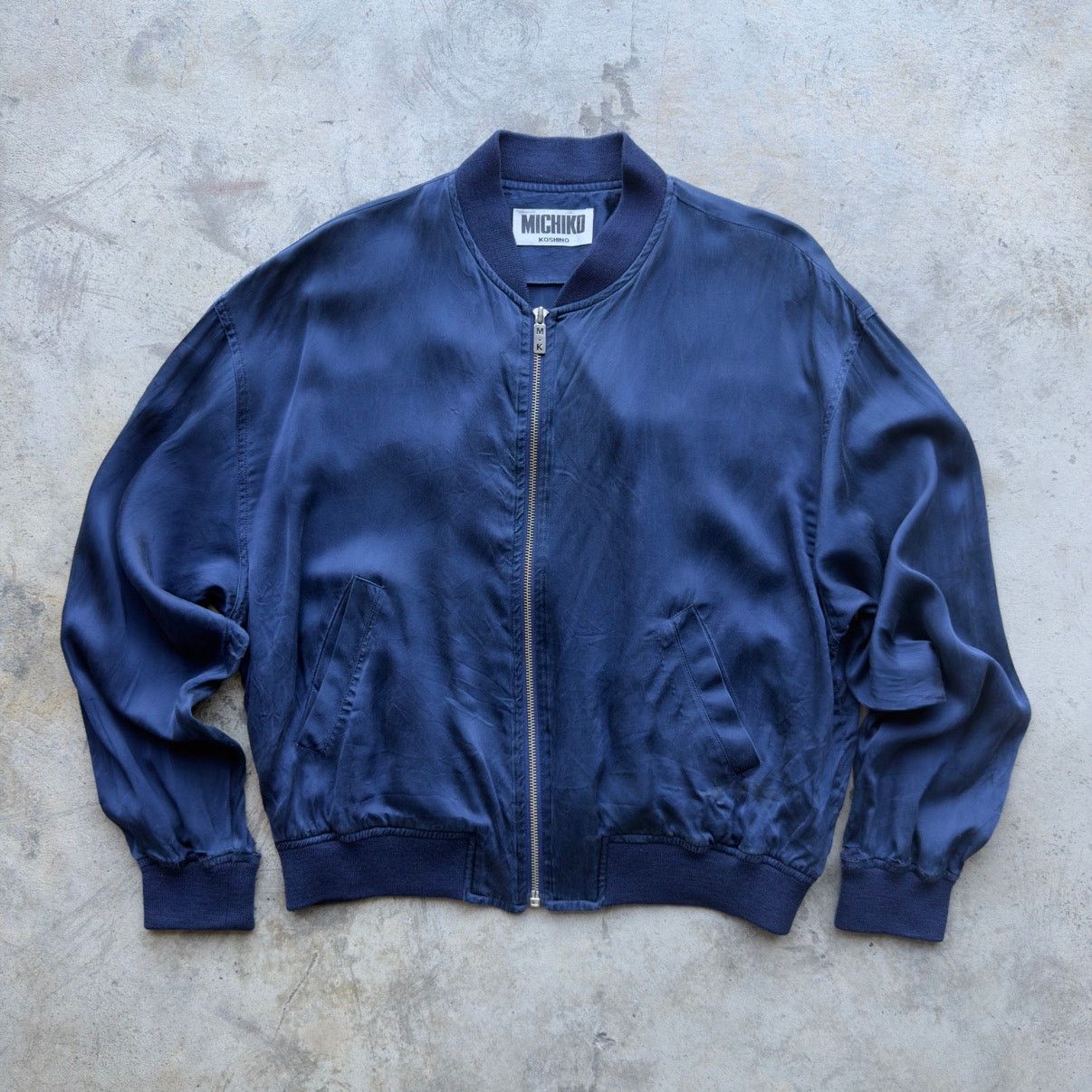 Michiko Koshino Vintage 1992 Michiko London Silk Bomber Jacket Mens M Size US M / EU 48-50 / 2 - 3 Thumbnail