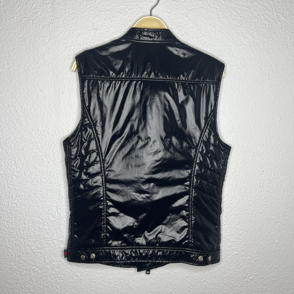 Gucci Gucci by Tom Ford Gilet Vest Jacket Black Shiny Nylon Logo Size US M / EU 48-50 / 2 - 10 Thumbnail