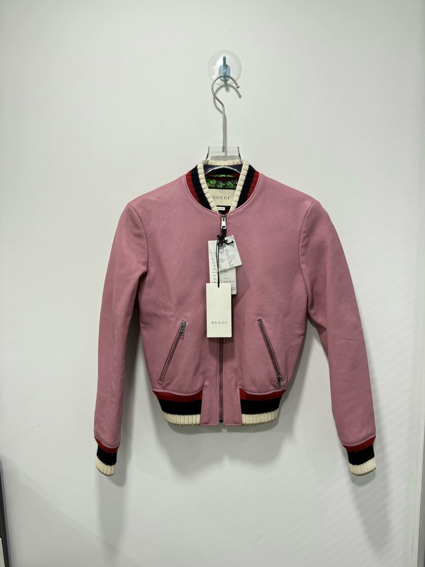 Gucci Gucci Pink Leather Jacket Size 36 Size XS / US 0-2 / IT 36-38 - 1 Thumbnail