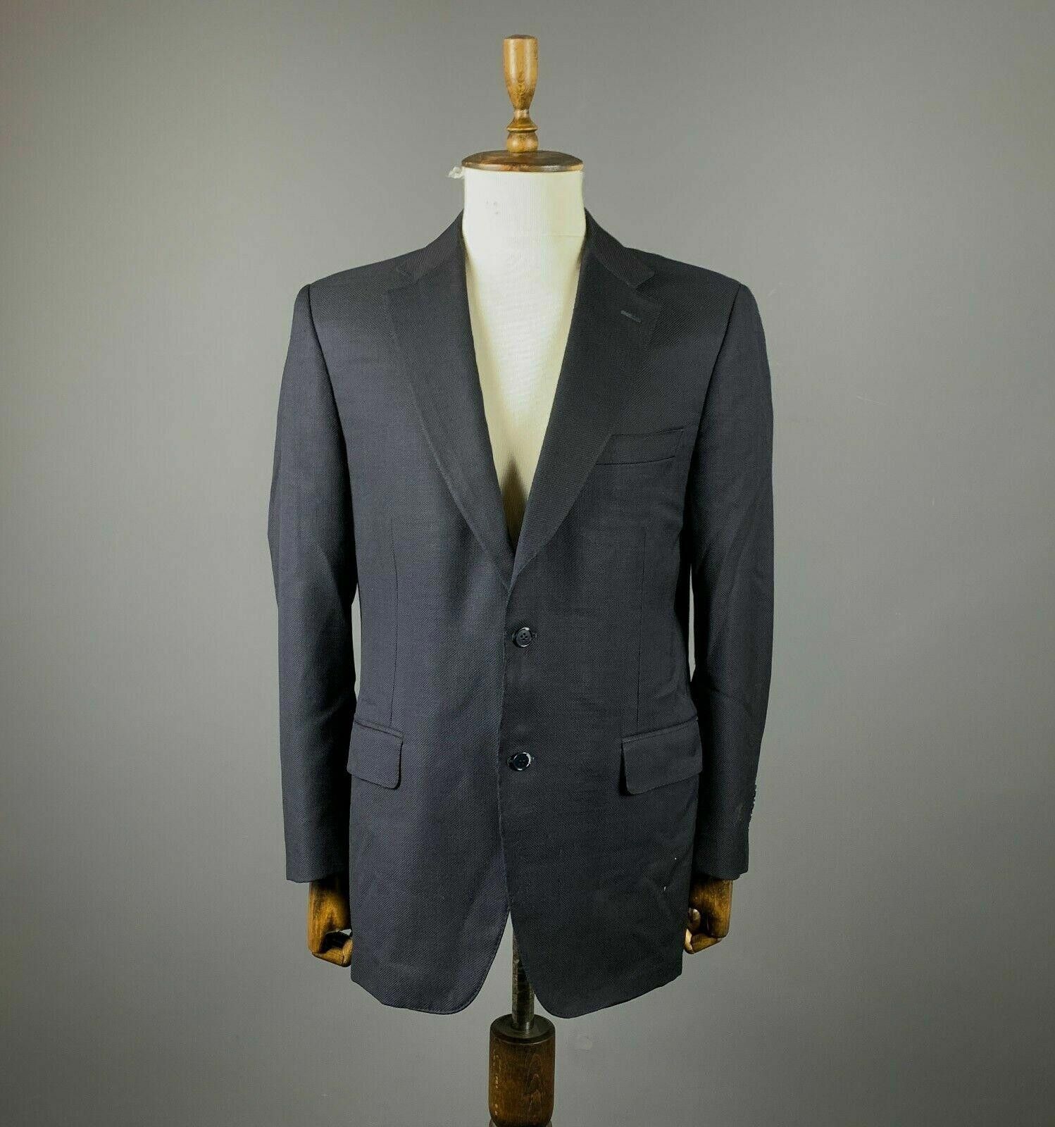 Canali Men Canali Black 2 Button Pure Wool Blazer Coat Size 54 Size 40R - 1 Thumbnail
