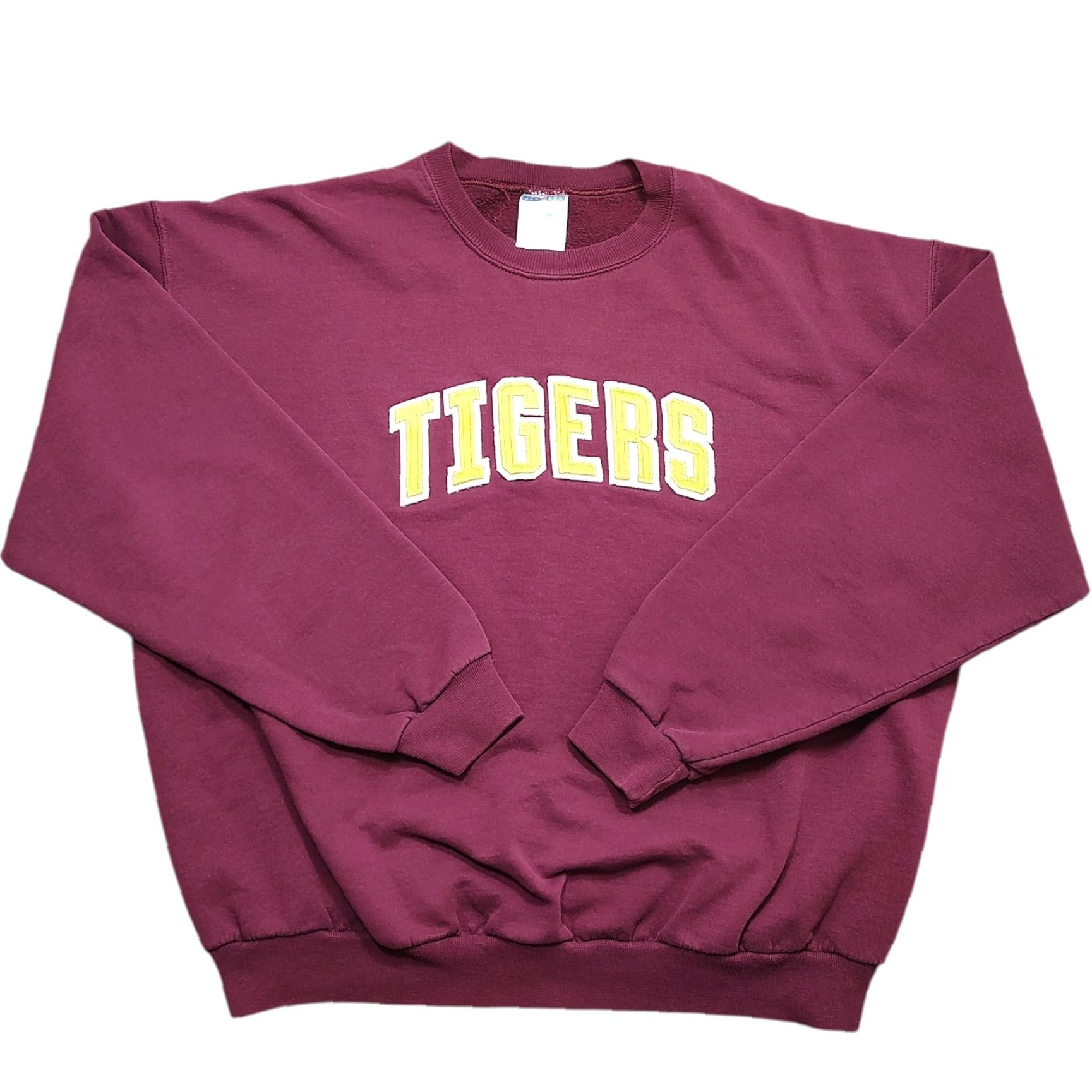 Jerzees VINTAGE VTG 90s Tigers Jerzees Pullover Crewneck Sweatshirt Mens Tag XL Maroon Size US XL / EU 56 / 4 - 2 Thumbnail