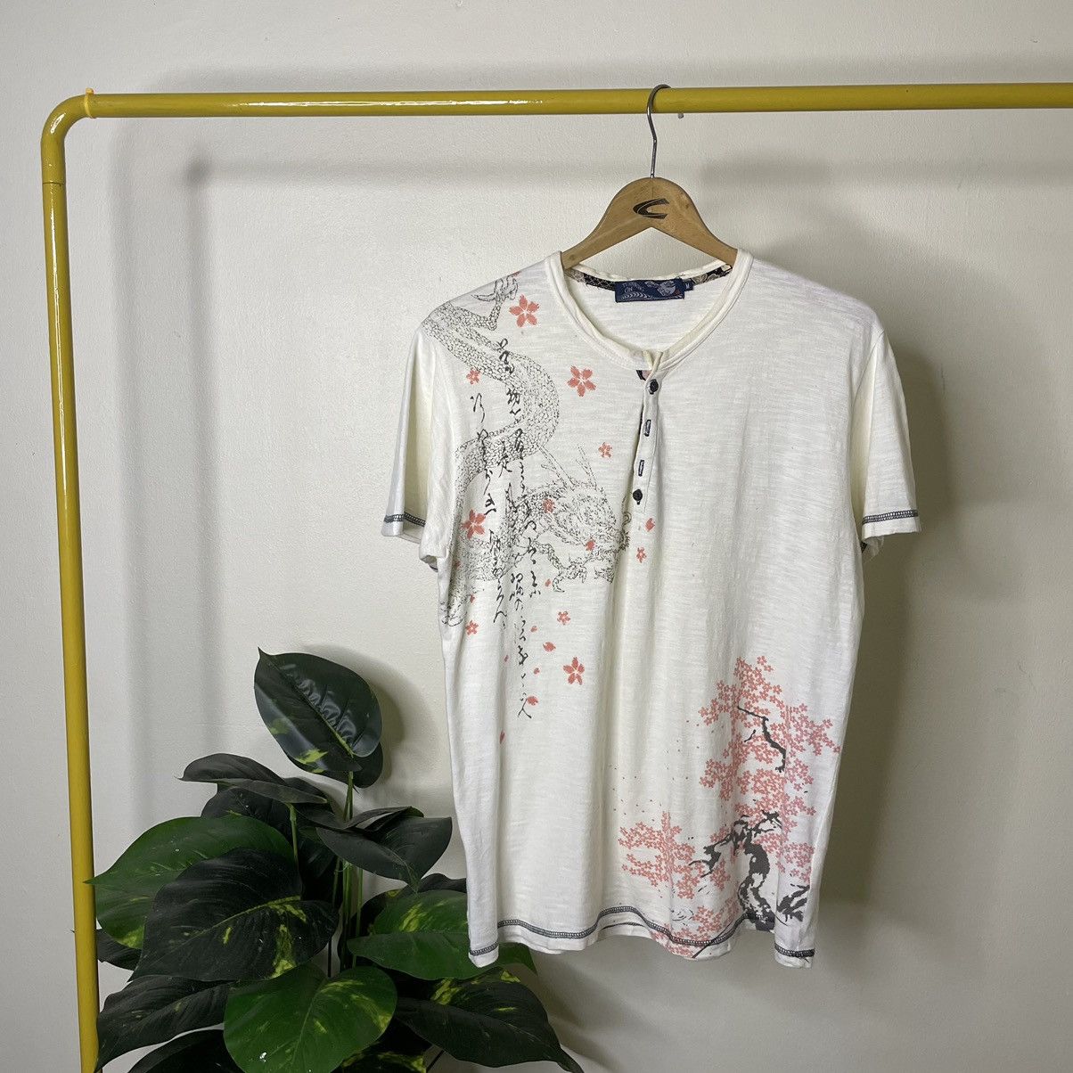 Ed Hardy × Japanese Brand Sukajan Dragon Sakura Japanese Motive Loopwheel Cotton Tee Size US M / EU 48-50 / 2 - 1 Thumbnail