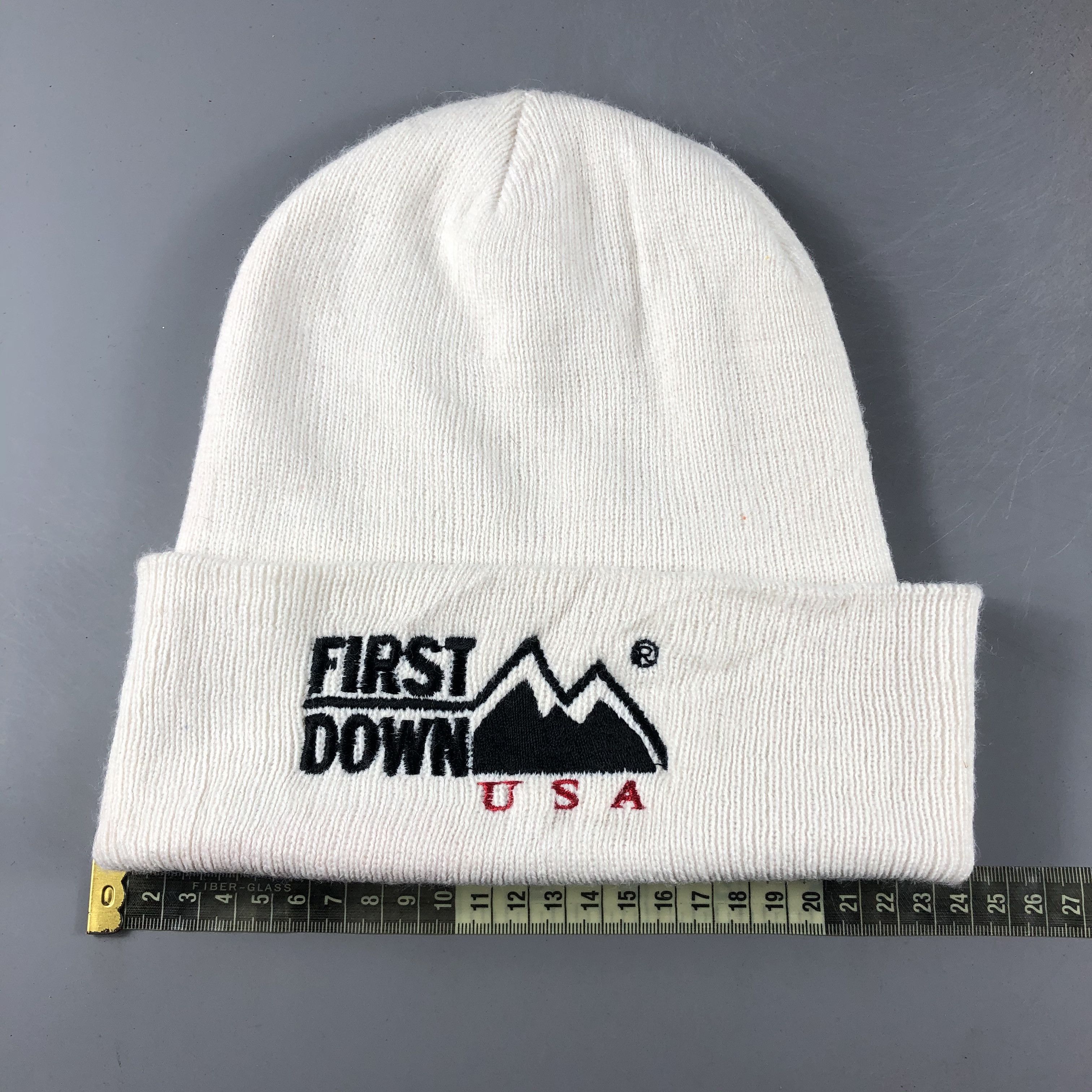 Vintage First Down Usa Beanie Snow Hat Snow Cap -D556 Size ONE SIZE - 3 Thumbnail
