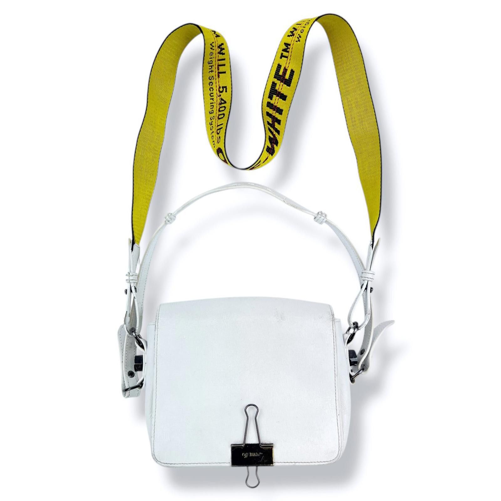 Off-White Off-White White Leather Binder Cross Body Bag Size ONE SIZE - 2 Thumbnail