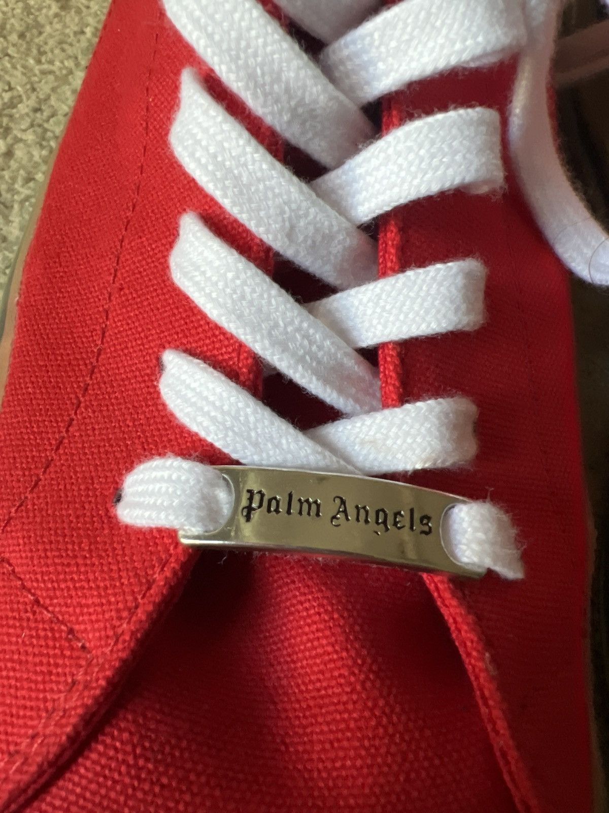 Palm Angels Palm Angels Vulcanized High Top Palm Tree Sneakers Size US 12 / EU 45 - 3 Thumbnail
