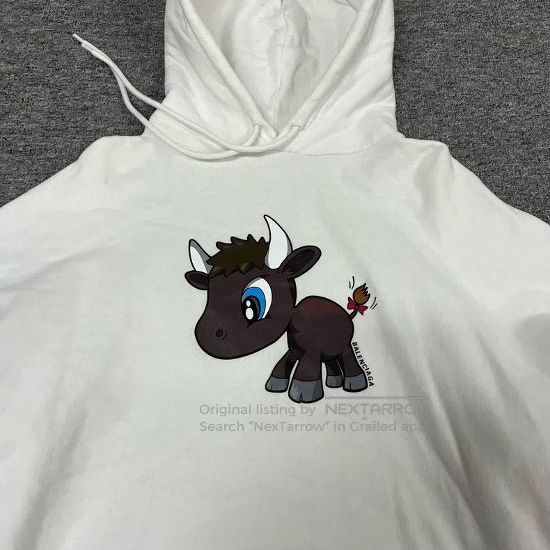 Balenciaga Balenciaga Calf Hooded Sweatshirt Size US XS / EU 42 / 0 - 5 Thumbnail