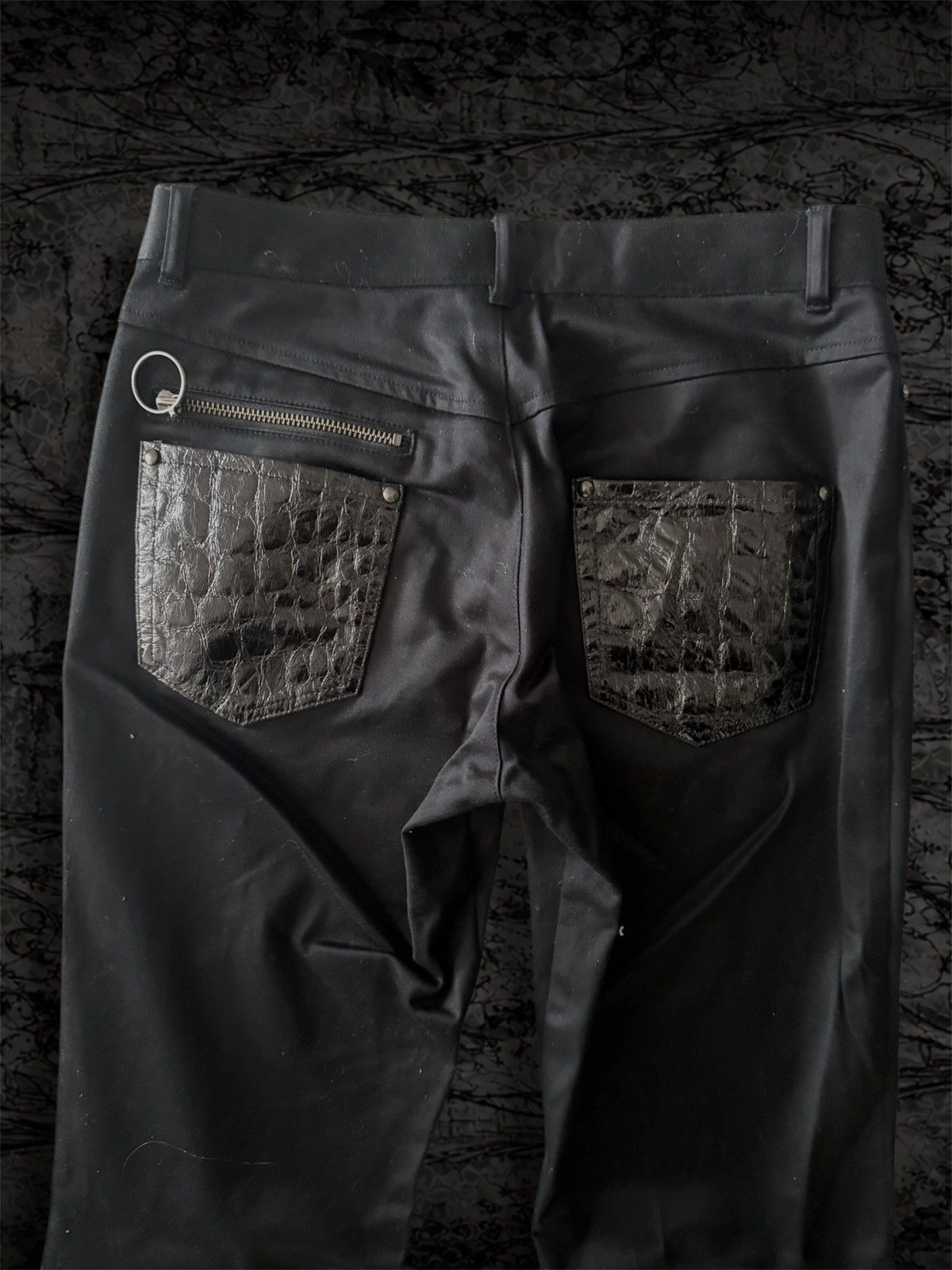 BP. Black Peace Now matching flared Suit and Pants croc pattern Size 38R - 5 Thumbnail