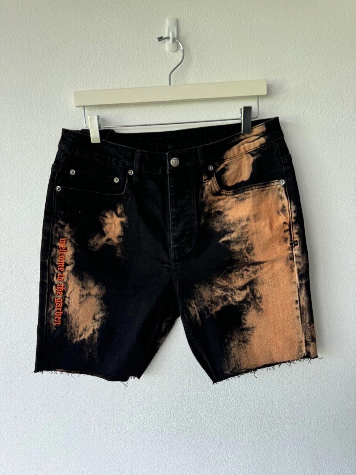 Ksubi new Ksubi mens denim jean short 32 chopper black hellfire Size US 32 / EU 48 - 1 Thumbnail