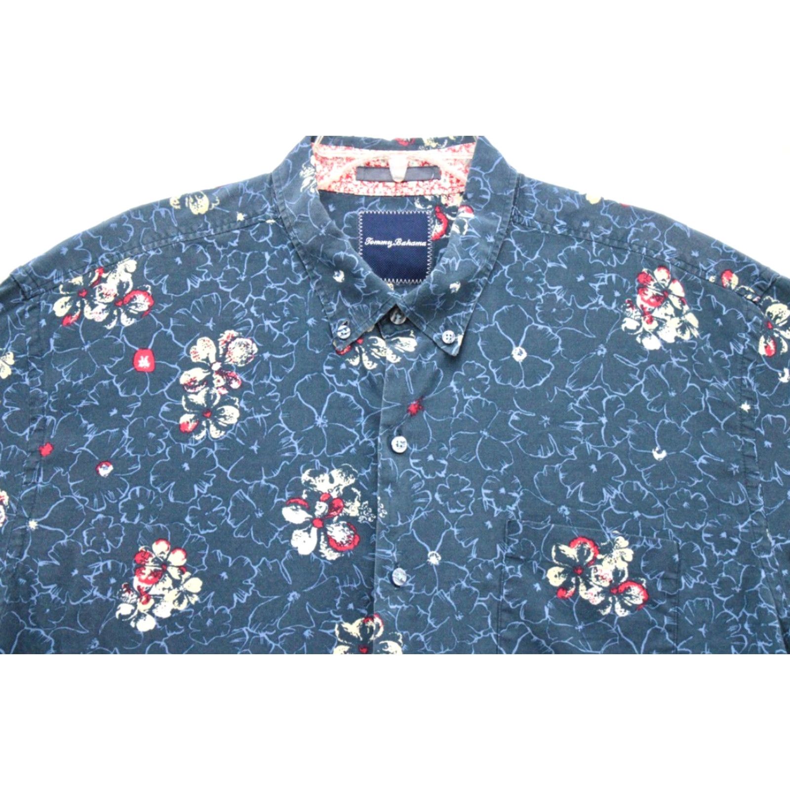 Tommy Bahama Tommy Bahama Shirt XL Long Sleeve Blue Hawaiian Silk Blend Peppy Vacation Button-Up Casual Beach Hawaii Mens XL Blue Size US XL / EU 56 / 4 - 2 Thumbnail