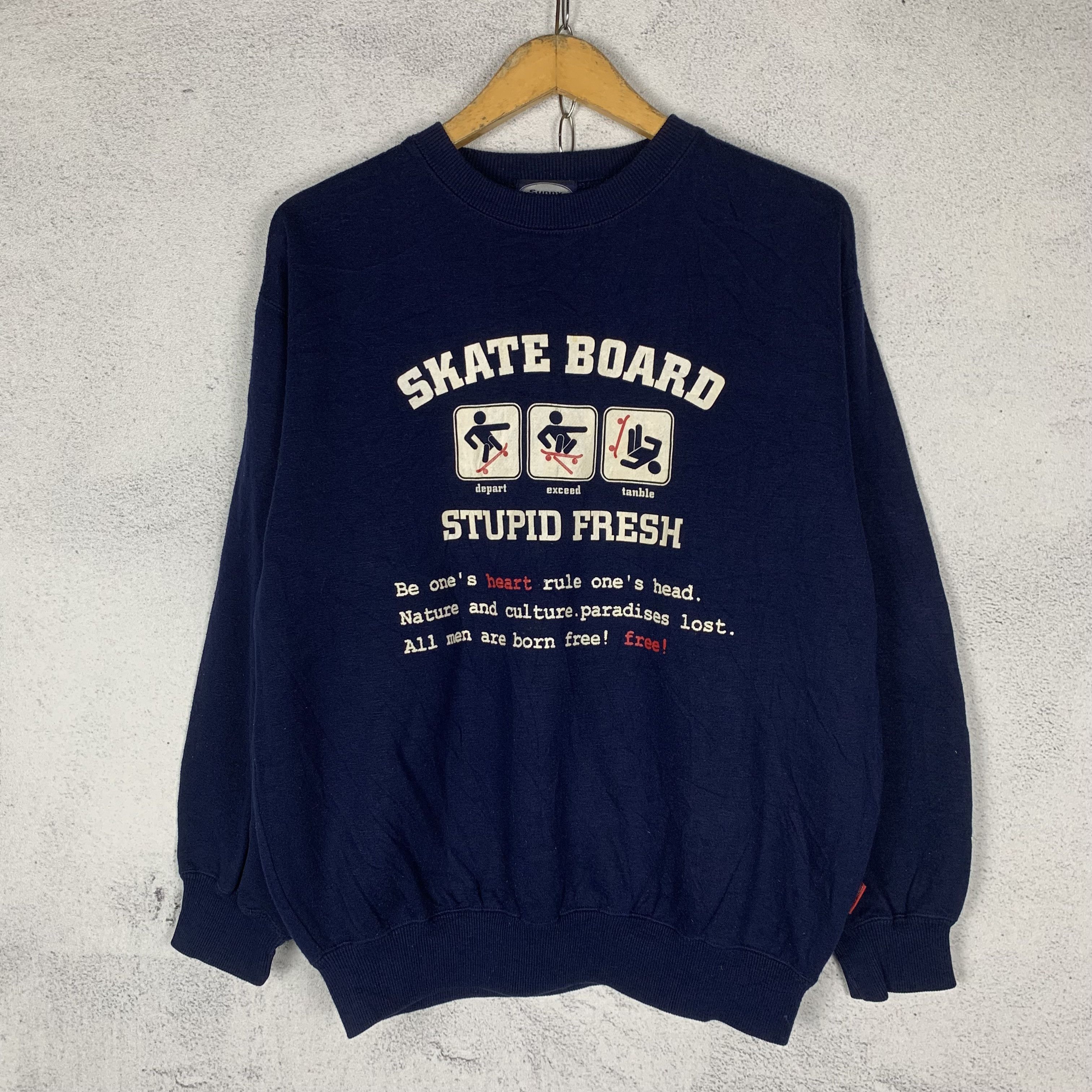 Vintage Vintage Skateboard Parody Sweatshirt Crewneck Size US M / EU 48-50 / 2 - 1 Thumbnail