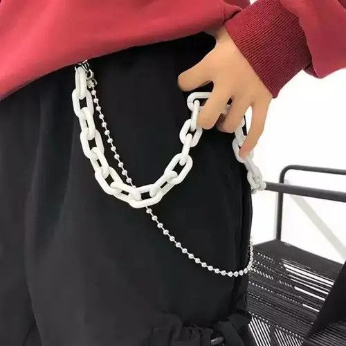GU White Chunky Acrylic Wallet Chain Size ONE SIZE - 1 Thumbnail