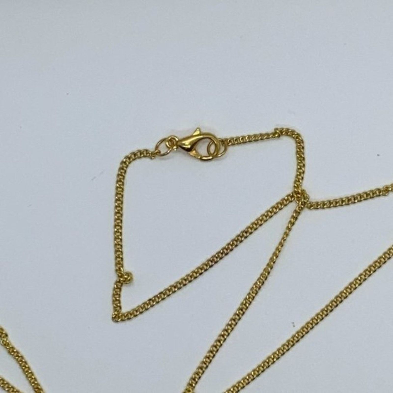 Handmade Gold-Tone Turquoise Green Rhinestone Necklace Size ONE SIZE - 5 Thumbnail