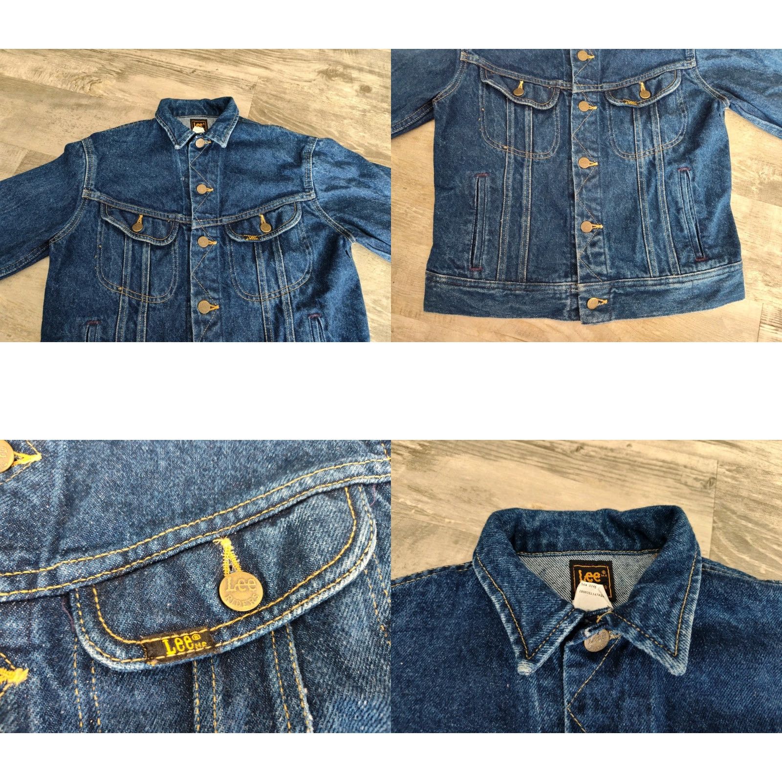 Lee VINTAGE Lee Riders Denim Jacket Womens Size 16 Blue 80s Biker Grunge USA Made Size 38" / US 16 / IT 52 - 8 Thumbnail