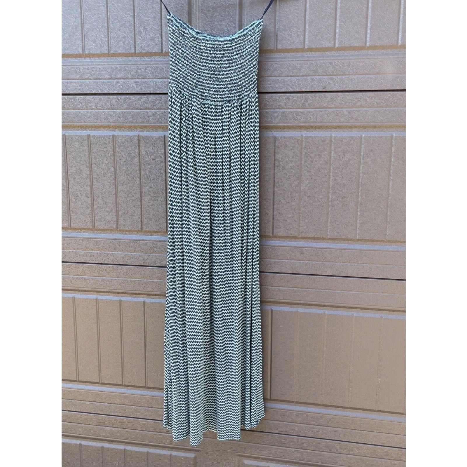 Banana Republic Banana Republic Dress XS Midi Strapless Navy Blue & Green Size XS / US 0-2 / IT 36-38 - 1 Thumbnail
