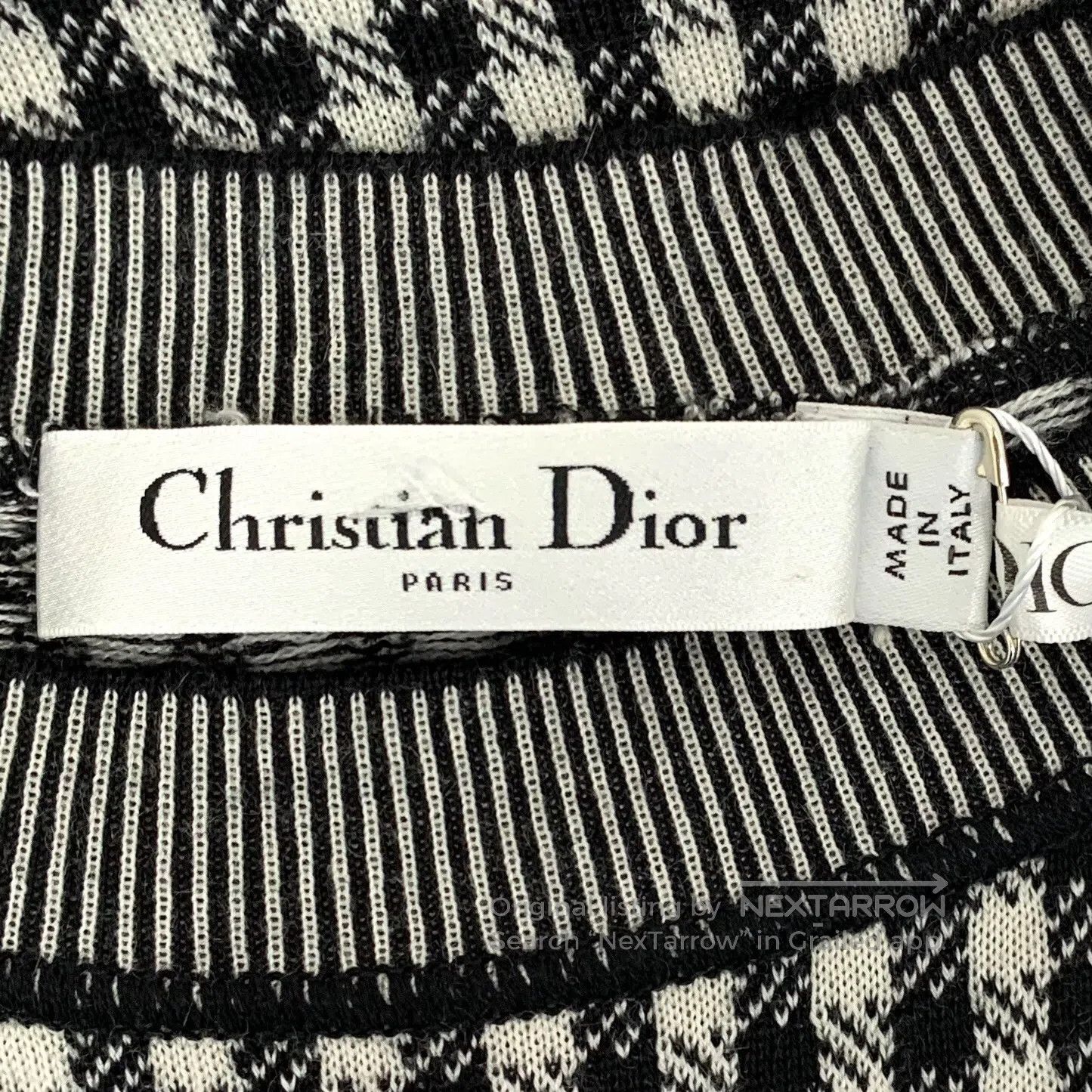 Dior Dior Color-blocked beehive embroidered check cashmere shor Size XS / US 0-2 / IT 36-38 - 5 Thumbnail