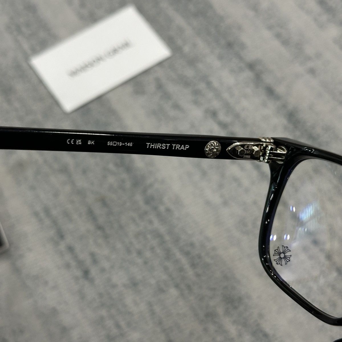 Chrome Hearts CHROME HEARTS THIRST TRAP BLACK EYEGLASSES Size ONE SIZE - 10 Thumbnail