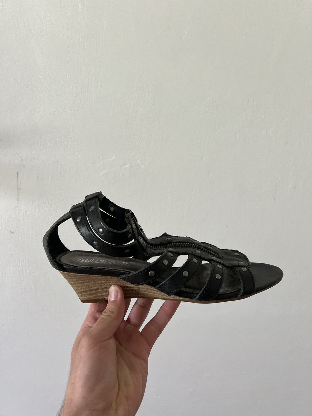 A.S.98 × Vintage Vintage as98 style avant garde leather sandals 90s Size US 9 / IT 39 - 2 Thumbnail