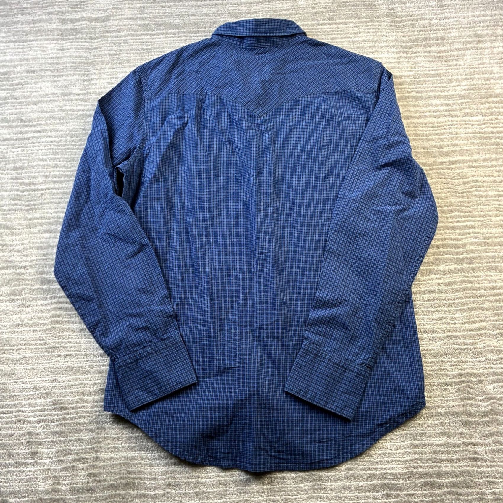 Levi's Levi's Shirt Mens Small Blue Pearl Snap Western Plaid Size US S / EU 44-46 / 1 - 2 Thumbnail