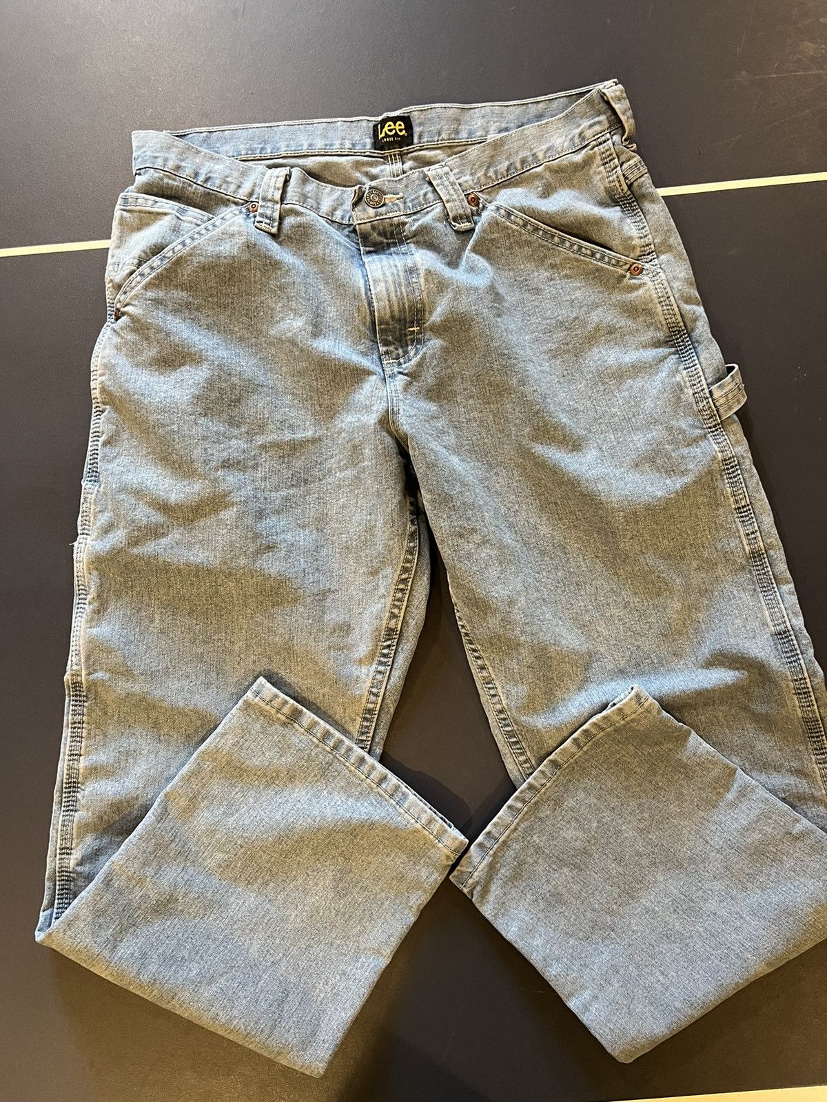 Lee Lee Cargos 33x29 Blue Denim Pants Size US 33 - 7 Thumbnail