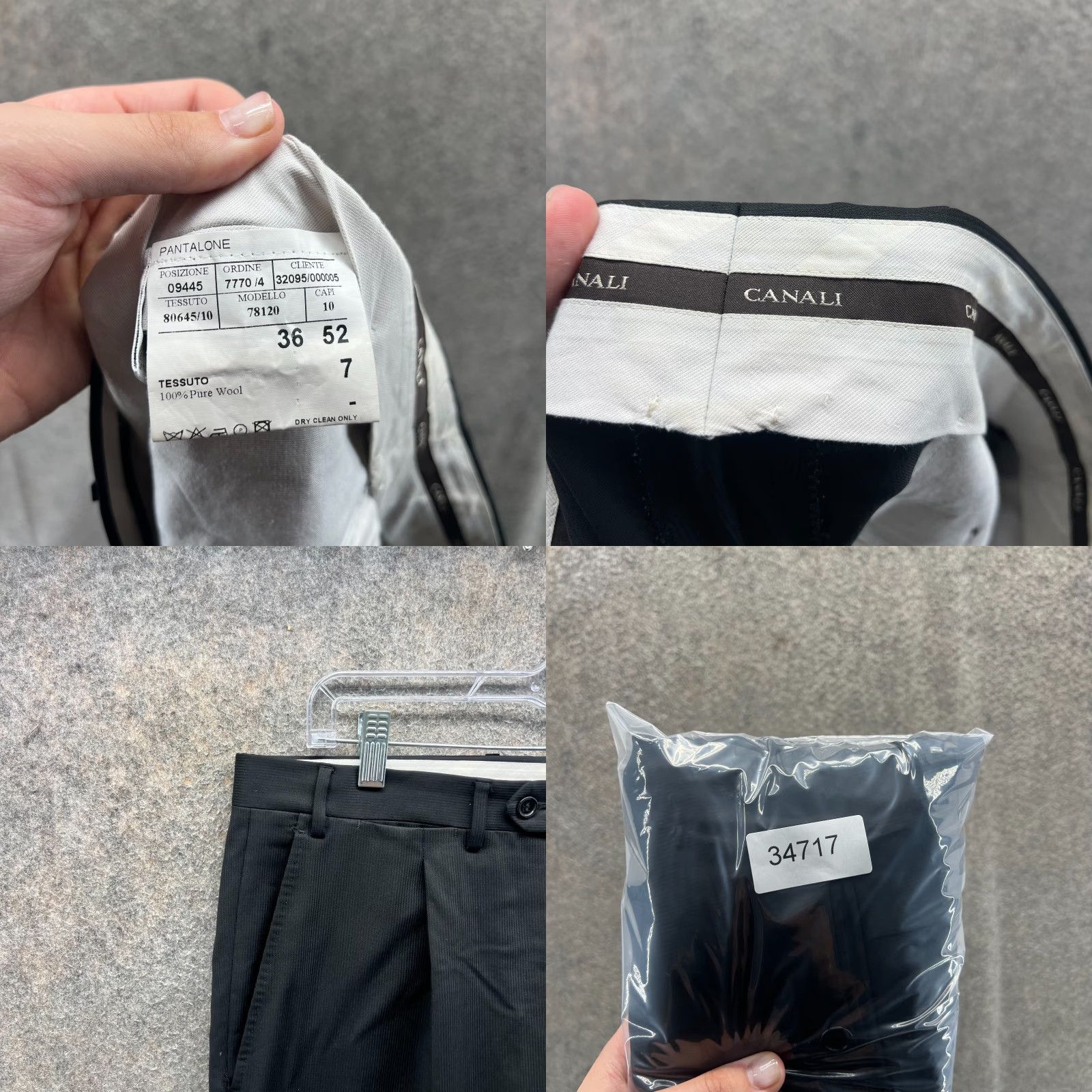 Canali VINTAGE Canali Pants Mens 36 Black Dress Wool Pleated Front Classic Fit Chino Slacks Size US 36 / EU 52 - 8 Thumbnail