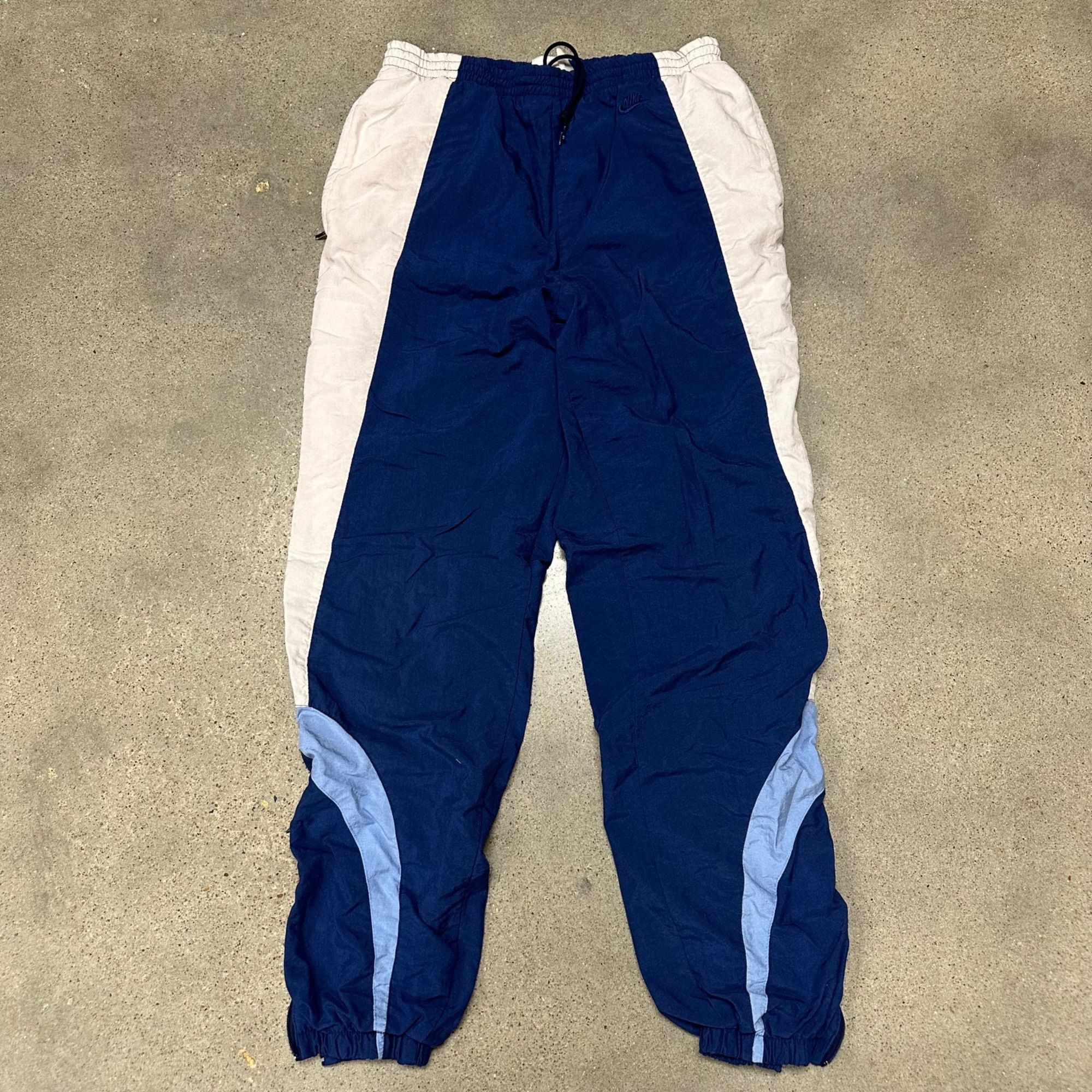 Nike × Vintage Vintage 80s/90s Nike Swoosh Nylon Track Pants Size US 32 / EU 48 - 1 Thumbnail