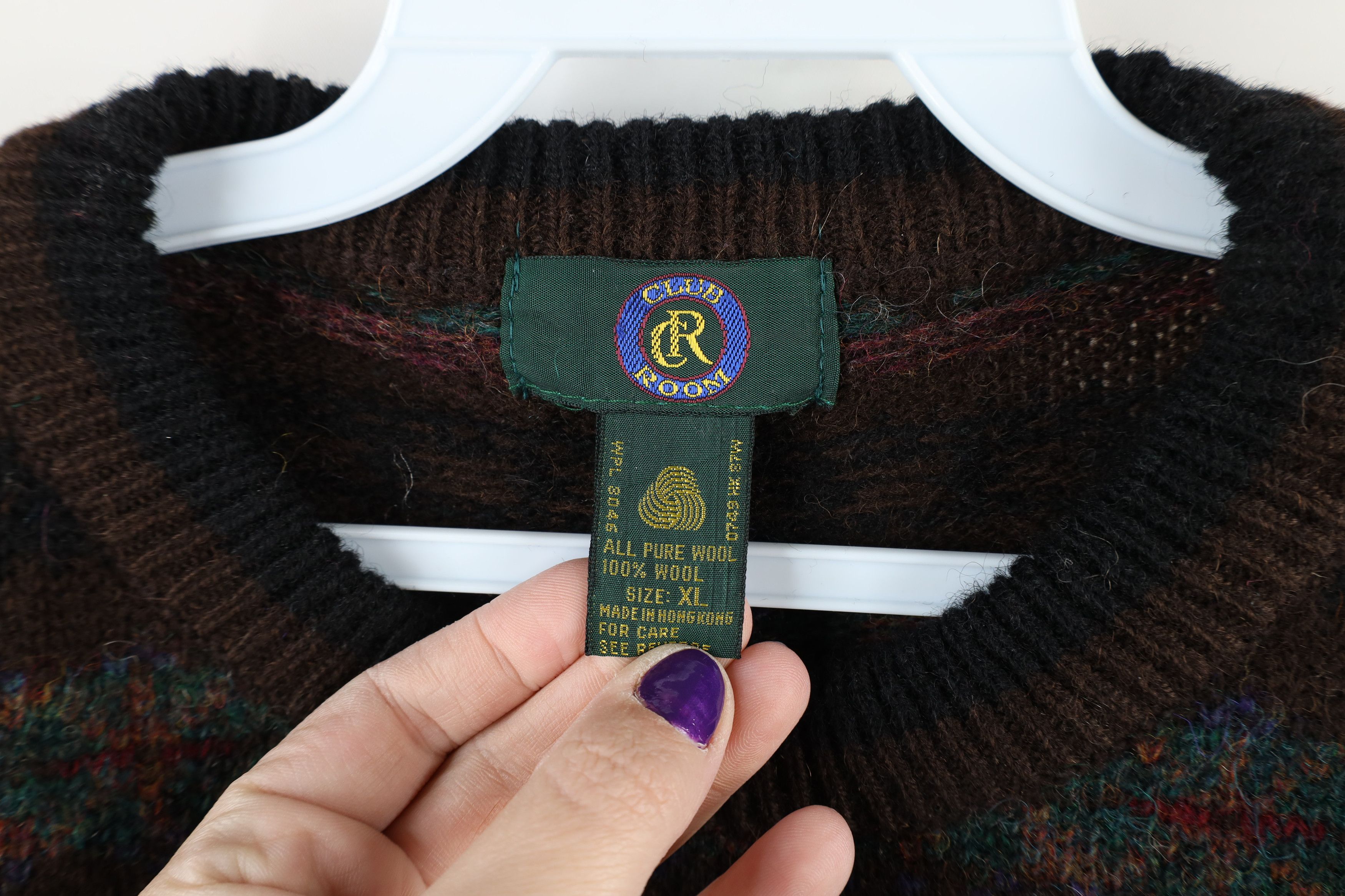 Vintage Vintage 90s Streetwear Fair Isle Wool Knit Crewneck Sweater Size US XL / EU 56 / 4 - 5 Thumbnail