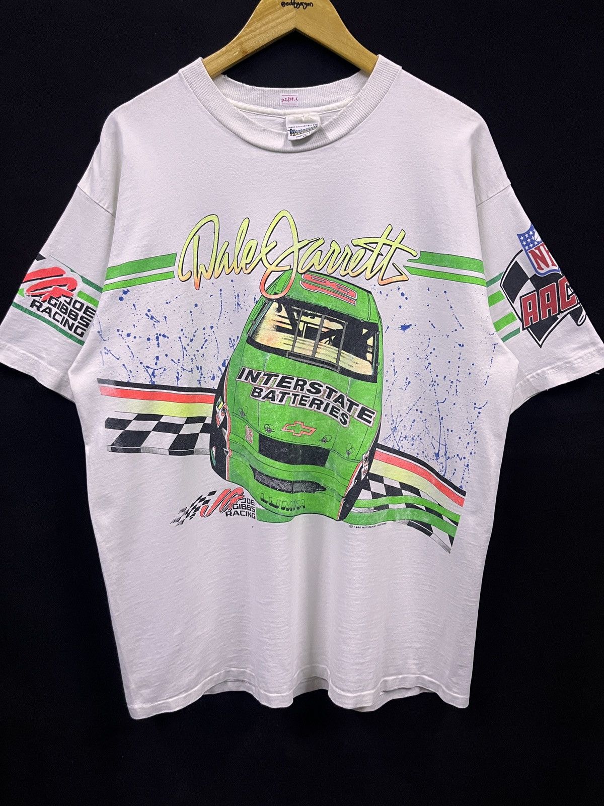 NASCAR Vintage 1992 nascar Dale Jarrett Interstate Batte Size US XL / EU 56 / 4 - 1 Thumbnail