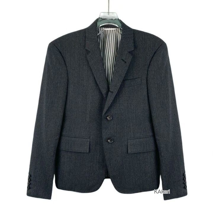 Thom Browne Thom Browne Gray Wool Lapel Blazer Size US XS / EU 42 / 0 - 1 Thumbnail