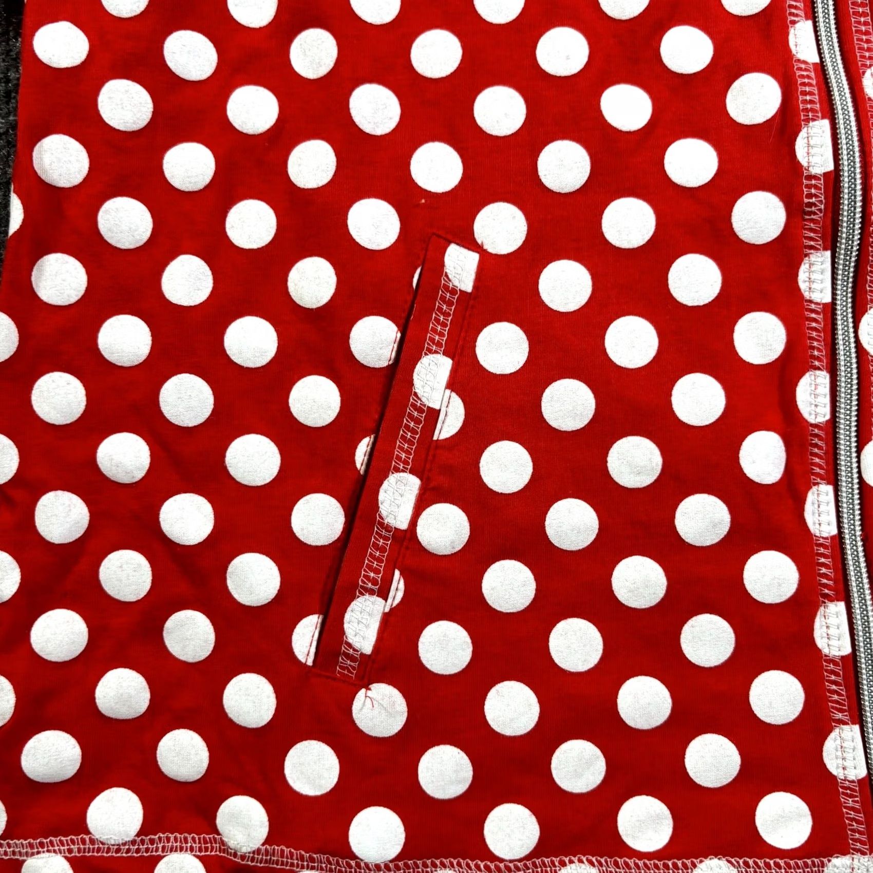 Vintage Onque Casual Jacket Womens XL Red White Polka Dot 3/4 Sleeve Full Zip Jacket Size L / US 10 / IT 46 - 5 Thumbnail