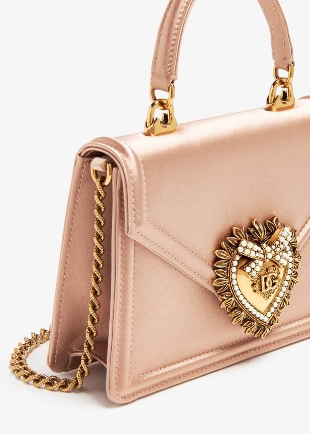 Dolce & Gabbana o1s22i1n1024 Size: OS / Satin Small Devotion Bag in Pink Size ONE SIZE - 3 Thumbnail