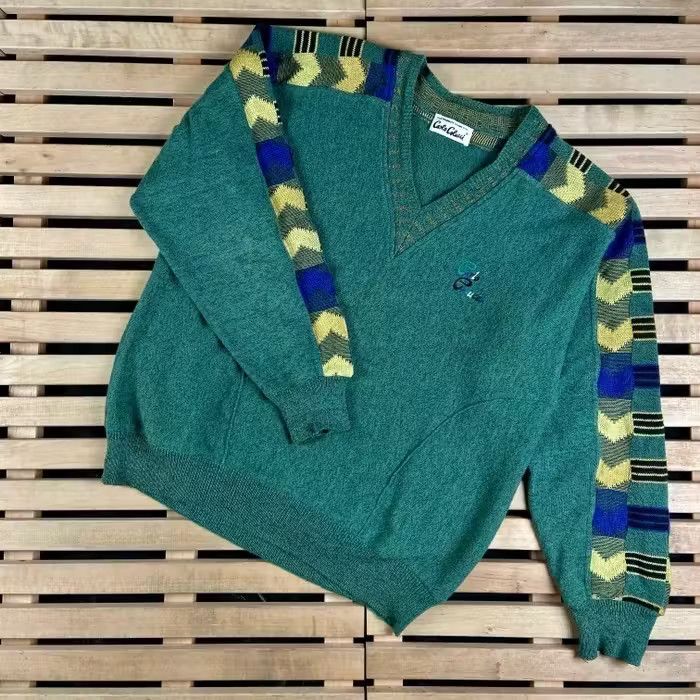 Carlo Colucci × Vintage Mens Sweater Pullover Carlo Colucci Vintage V Neck Size M/L Size US M / EU 48-50 / 2 - 1 Thumbnail