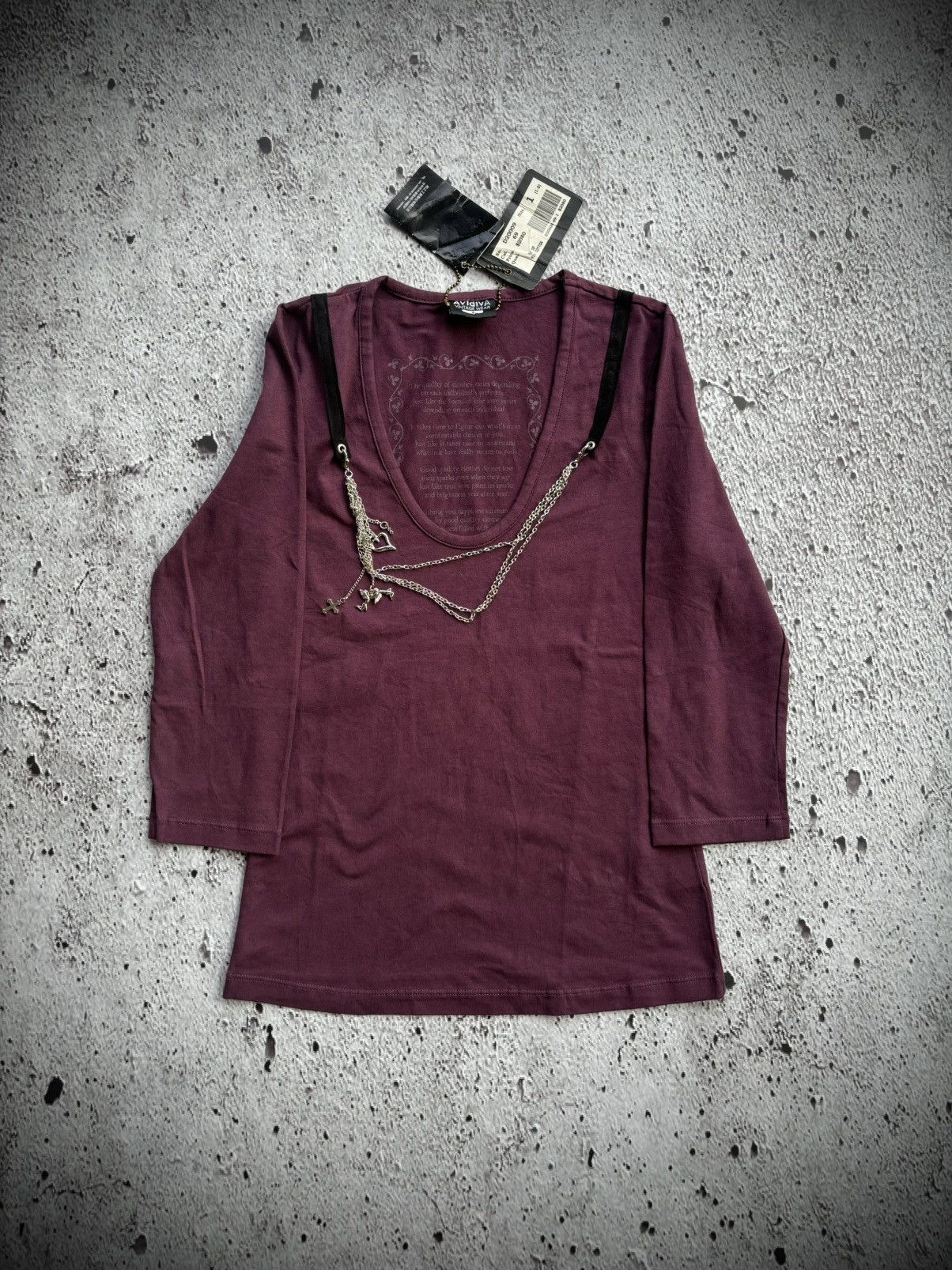 Hysteric Glamour Y2k Avidiva Necklace Style Longsleeve Size M / US 6-8 / IT 42-44 - 1 Thumbnail