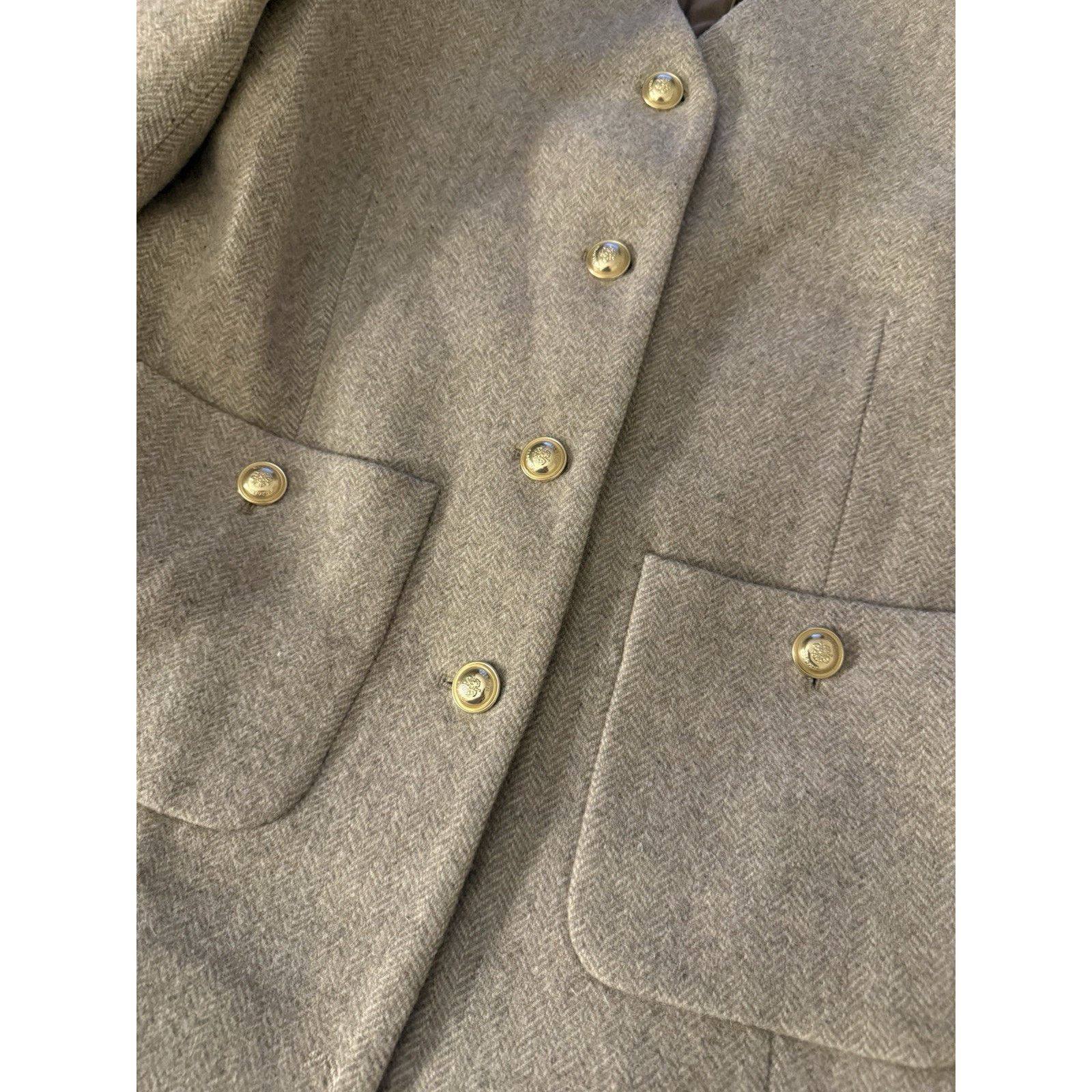 Other Elborn Wool Alpaca Mohair Tan Beige Coat Gold Buttons M Size M / US 6-8 / IT 42-44 - 3 Thumbnail