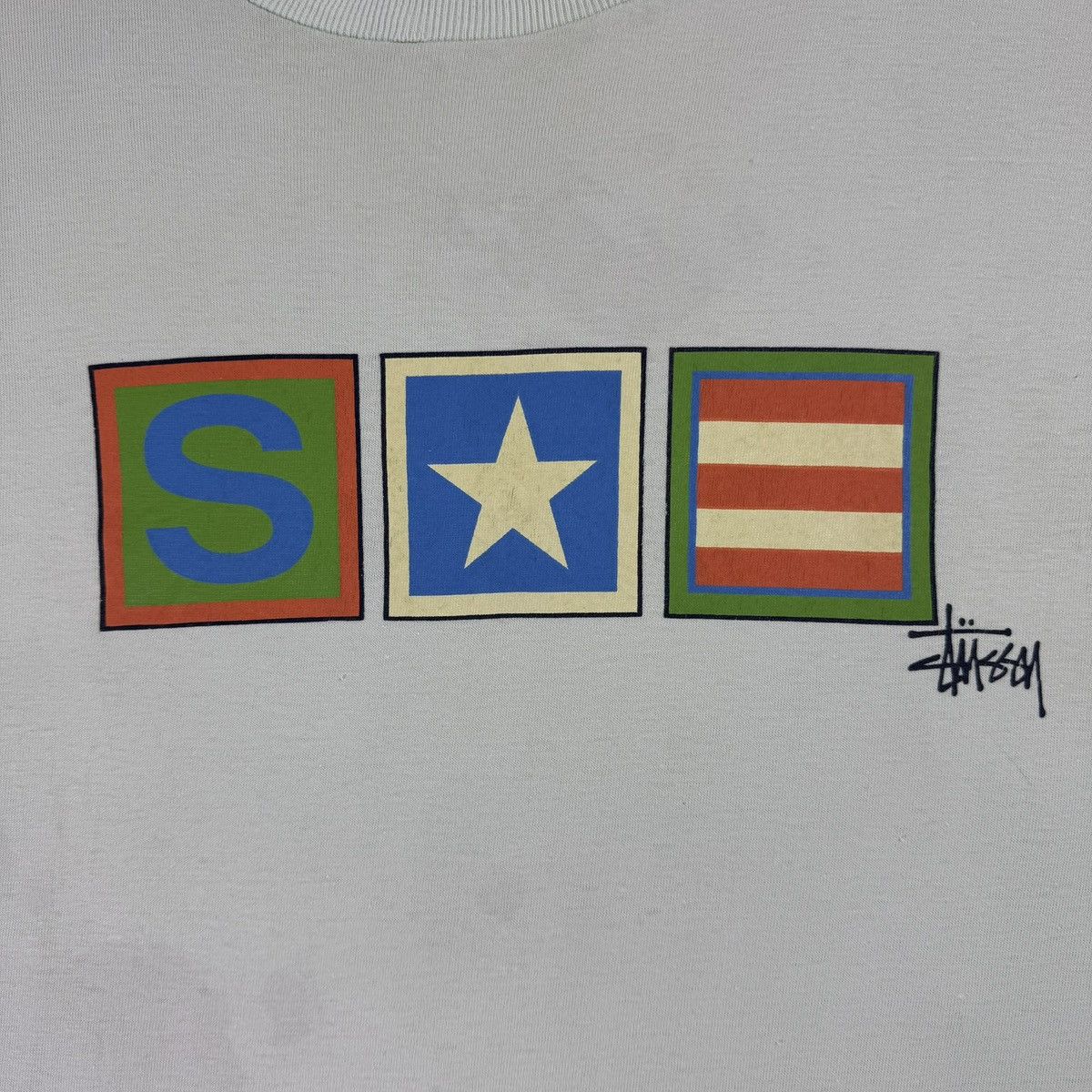 Stussy Vintage 90s Stussy Star Box T-shirt Size US L / EU 52-54 / 3 - 6 Thumbnail