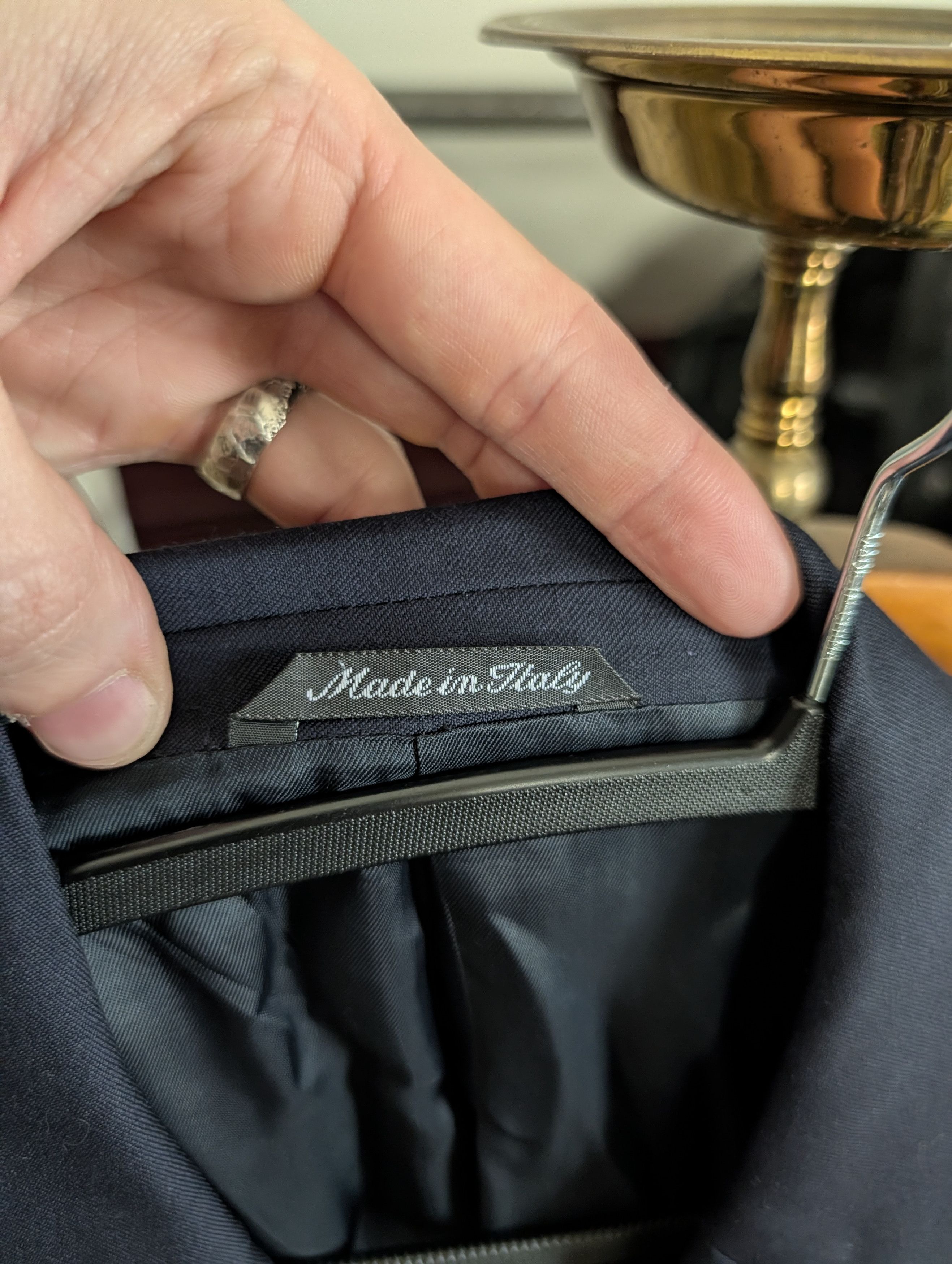 Gianfranco Ferre Dark blue navy two-button Italian wool jacket 56R Size 46R - 8 Thumbnail