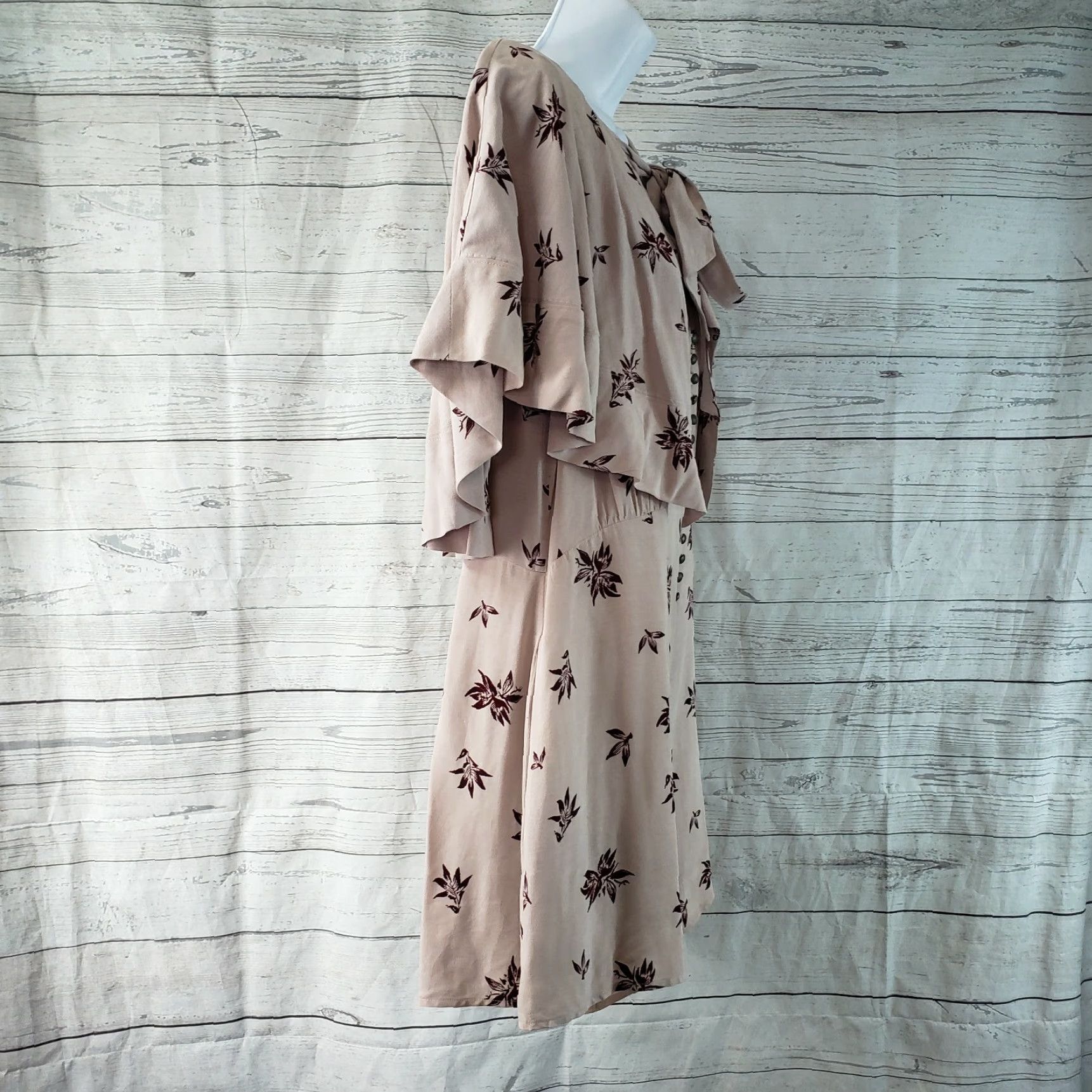 Free People Free People Romper Women's Stealing Kisses Purple Floral Rayon Blend S Small romper Size 28" / US 6 / IT 42 - 4 Thumbnail