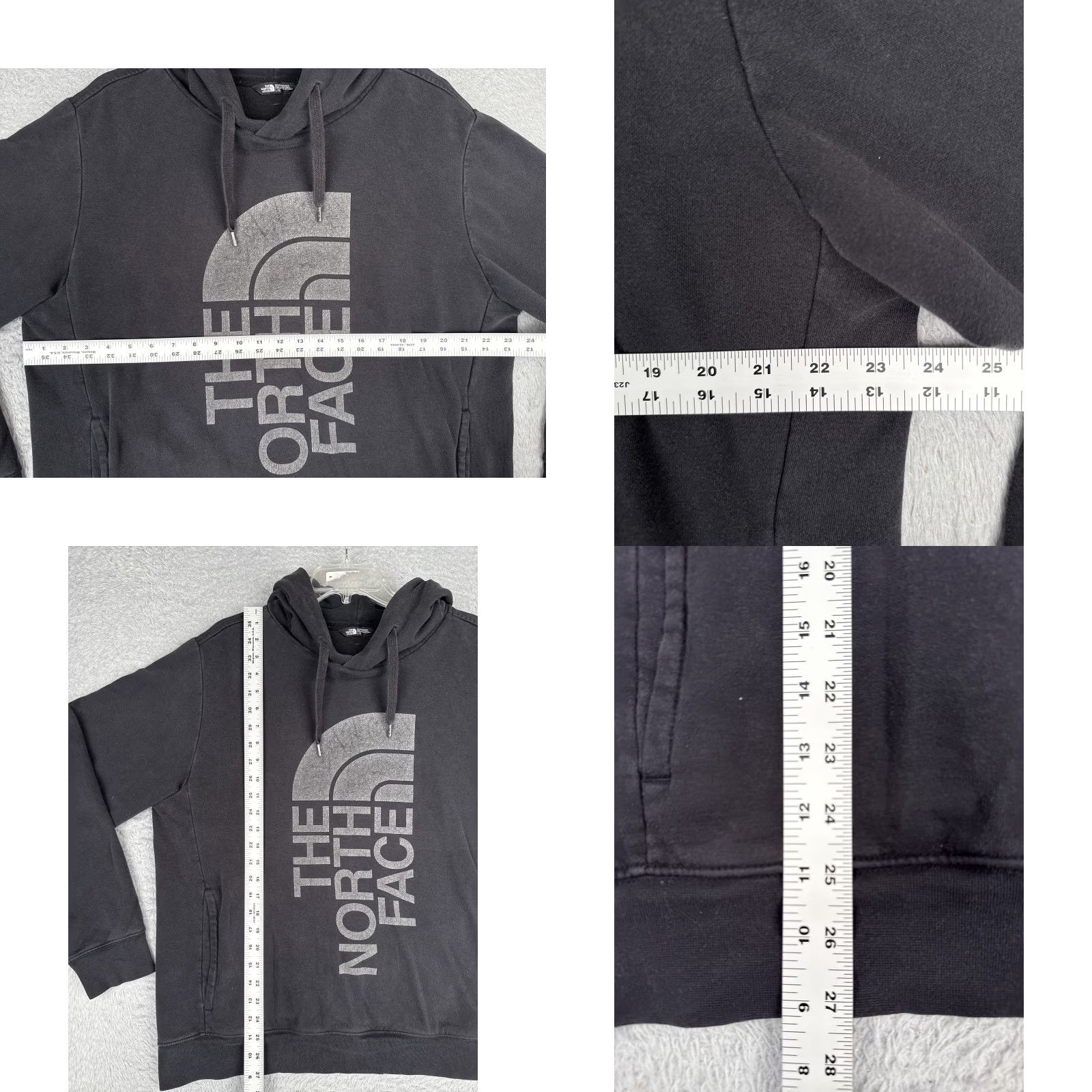 The North Face The North Face Hoodie Mens Large Black Logo Pullover Fleece Sweatshirt Graphic Print Size US L / EU 52-54 / 3 - 8 Thumbnail