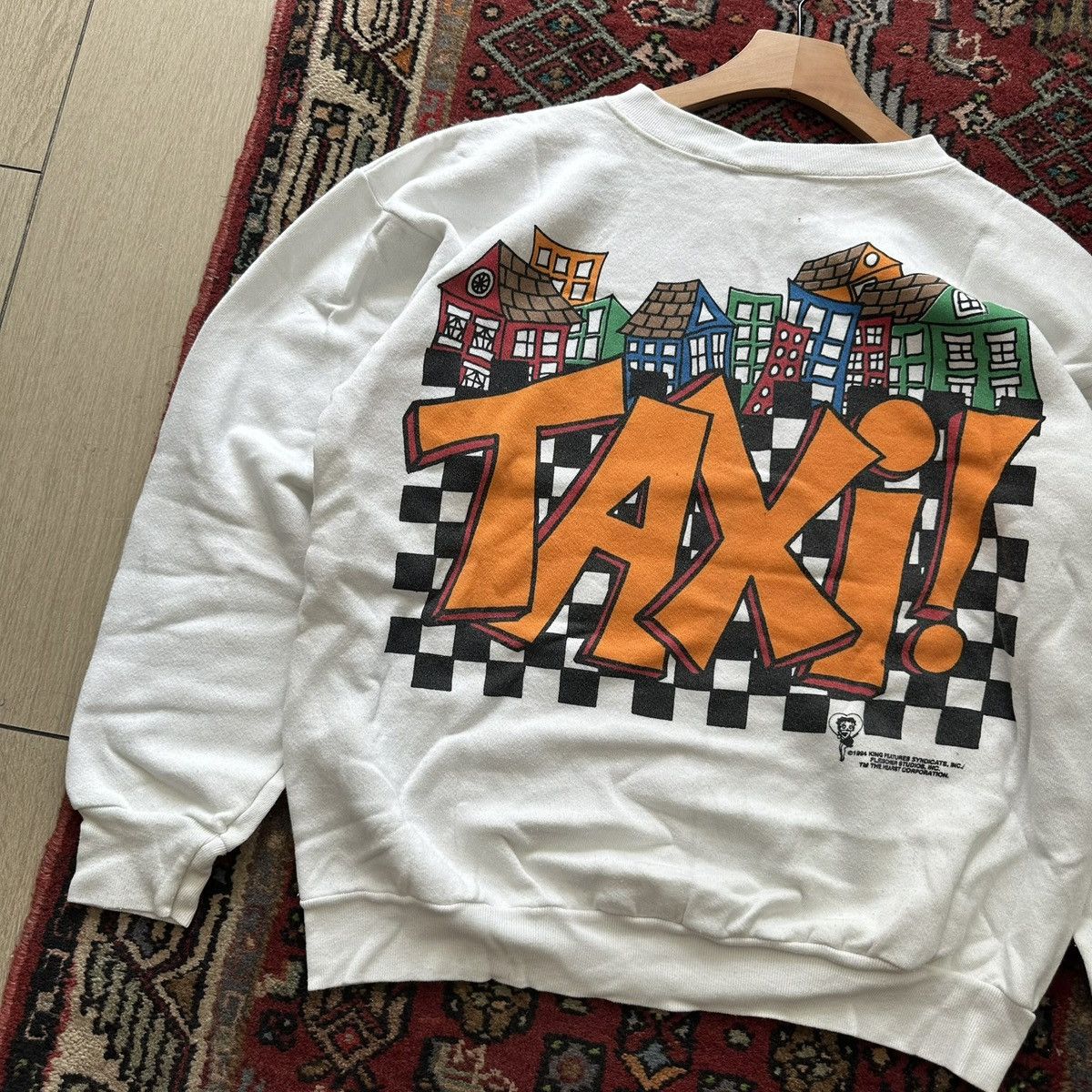 Vintage 1994 Betty Boop “Hey Girlfriend/Taxi!” AOP Crewneck Vintage Size US XL / EU 56 / 4 - 8 Thumbnail