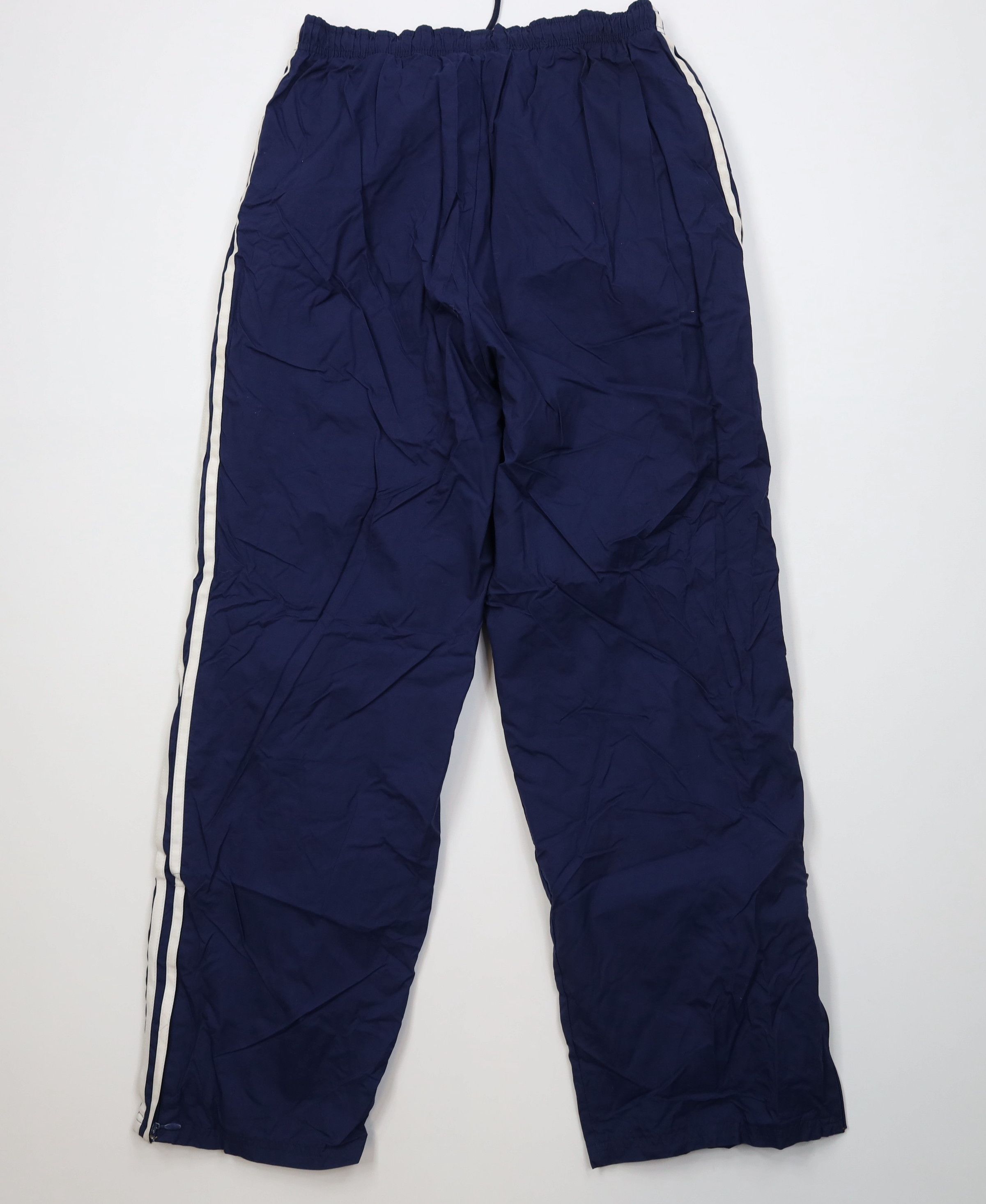 Adidas Vintage 90s Adidas Striped Wide Leg Windbreaker Pants Blue Size US 34 / EU 50 - 12 Thumbnail