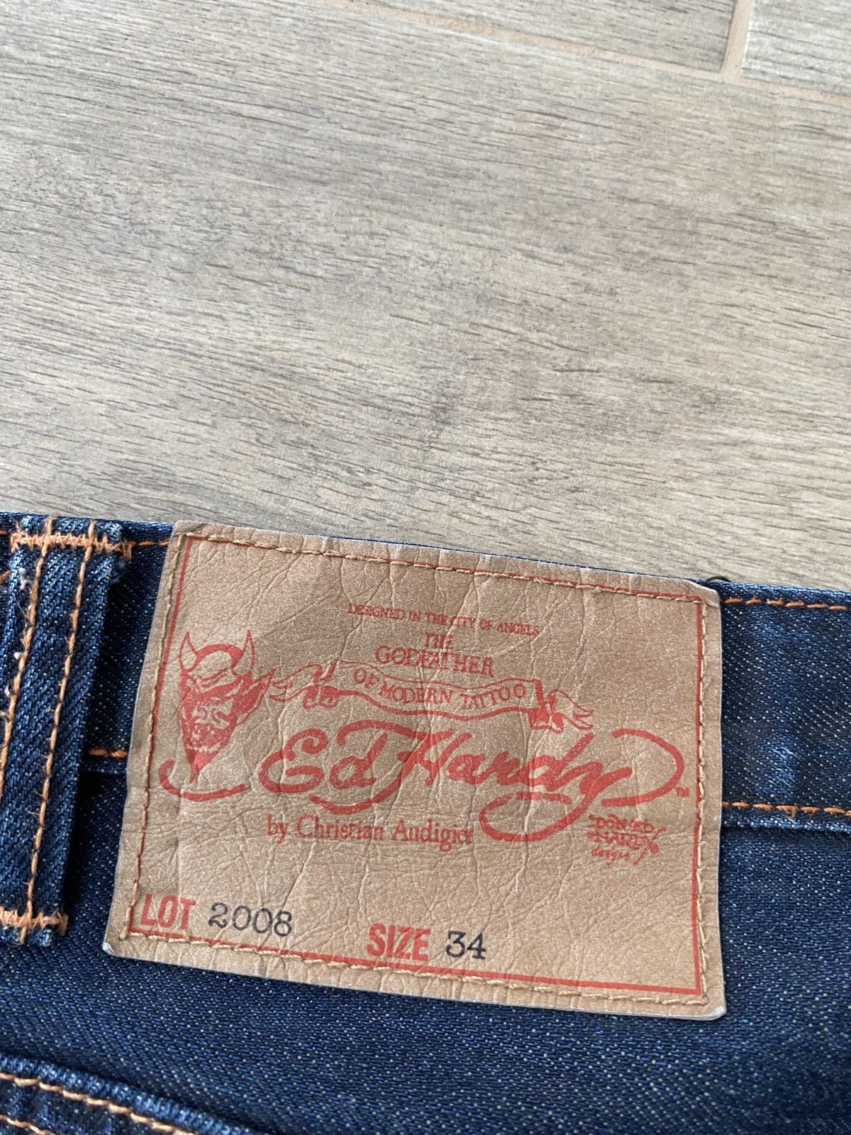 Ed Hardy × Vintage 💀ED HARDY skull vintage jeans Size US 34 / EU 50 - 18 Thumbnail