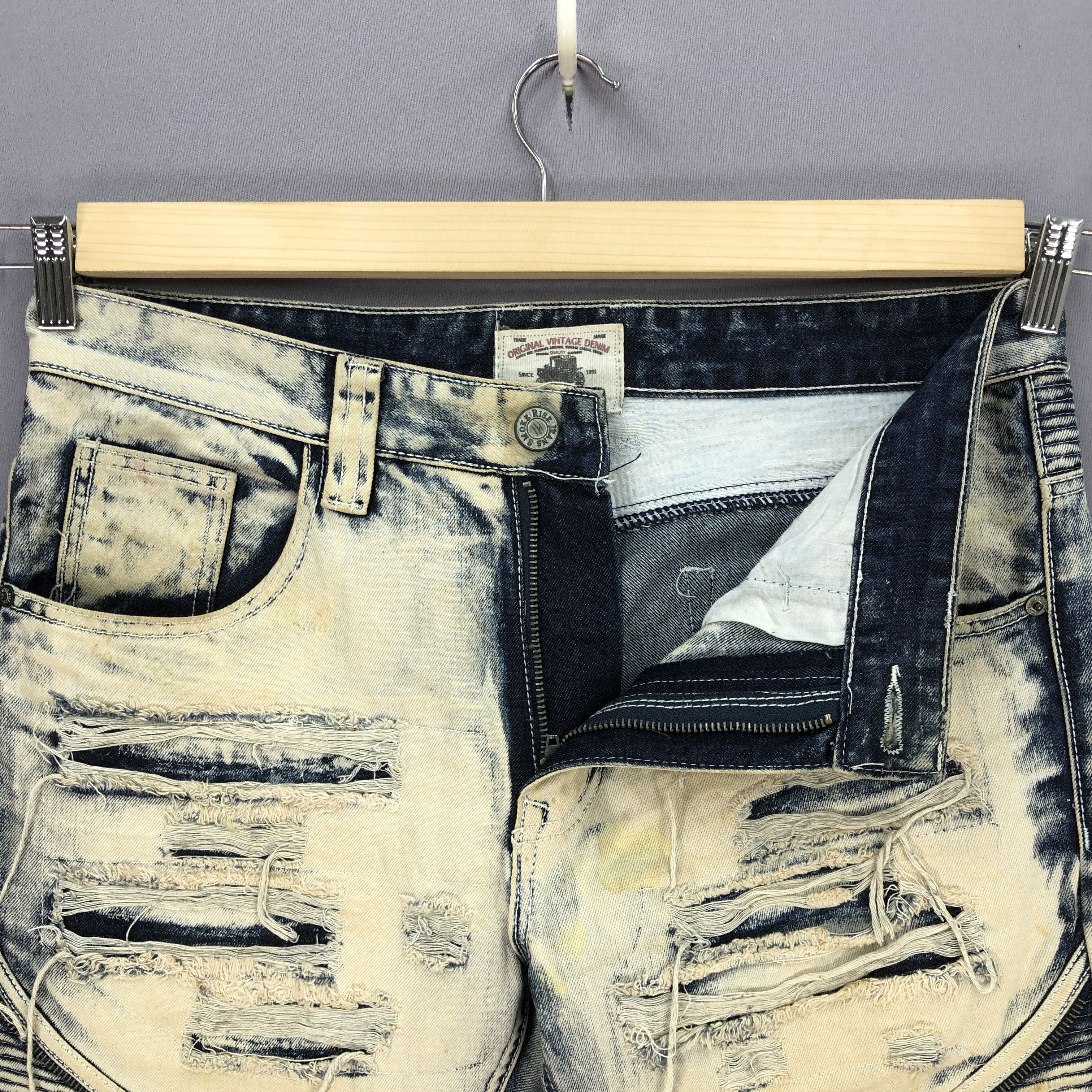 Japanese Brand Vintage Y2K Bikers Jeans Japanese Rider Faded Denim Pants Size US 34 / EU 50 - 5 Thumbnail