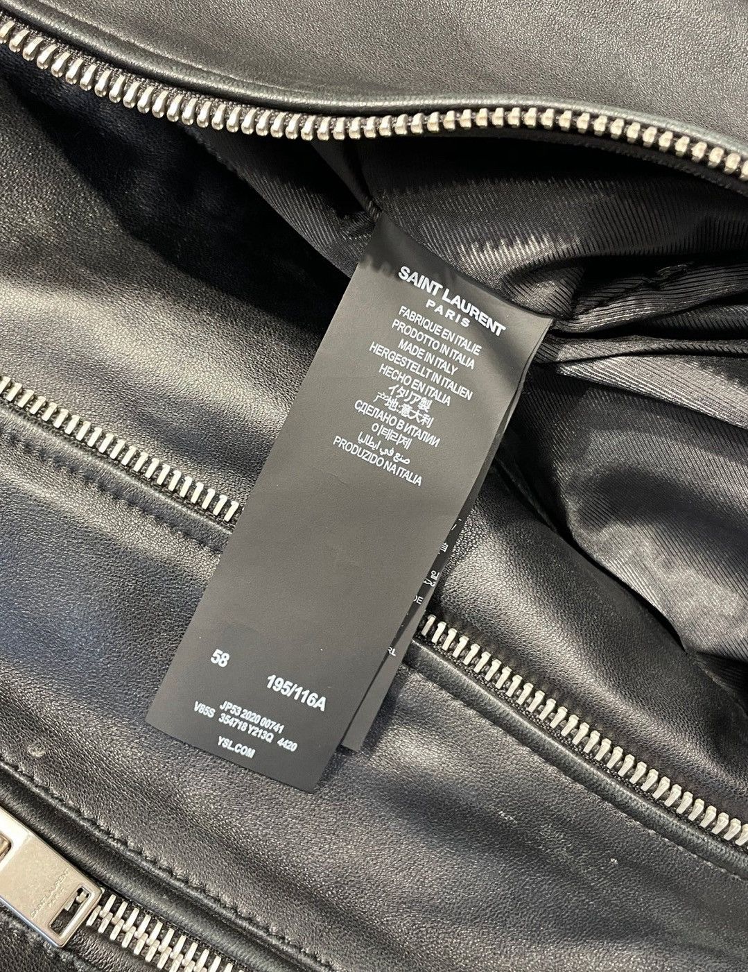 Saint Laurent Paris 🔥SUPER RARE SIZE 58 🔥Biker Jacket Size US XXL / EU 58 / 5 - 7 Thumbnail