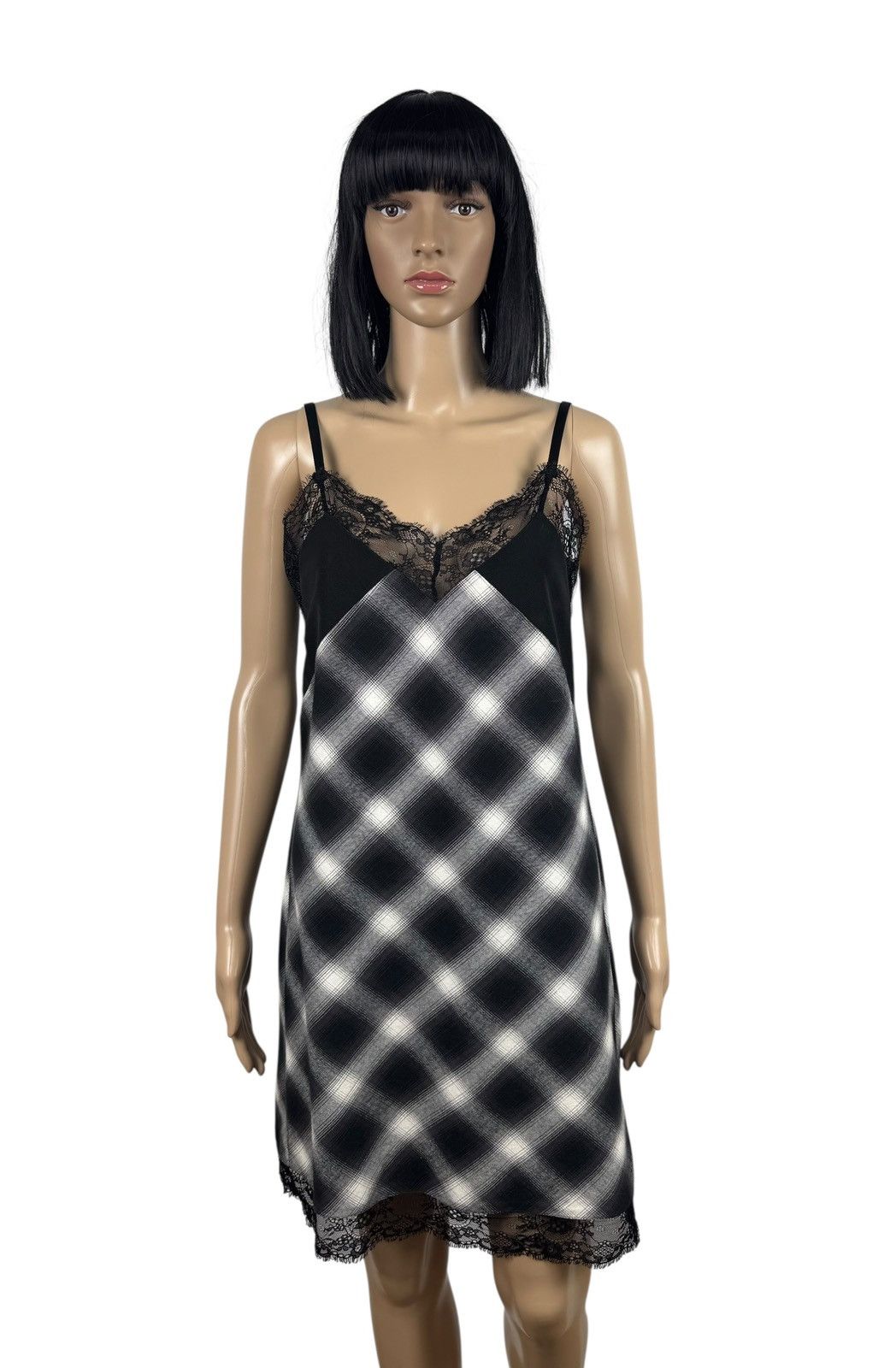 Maje Maje Plaid Cotton Grunge Babydoll Mini Slip Strappy size 3 Size L / US 10 / IT 46 - 1 Thumbnail