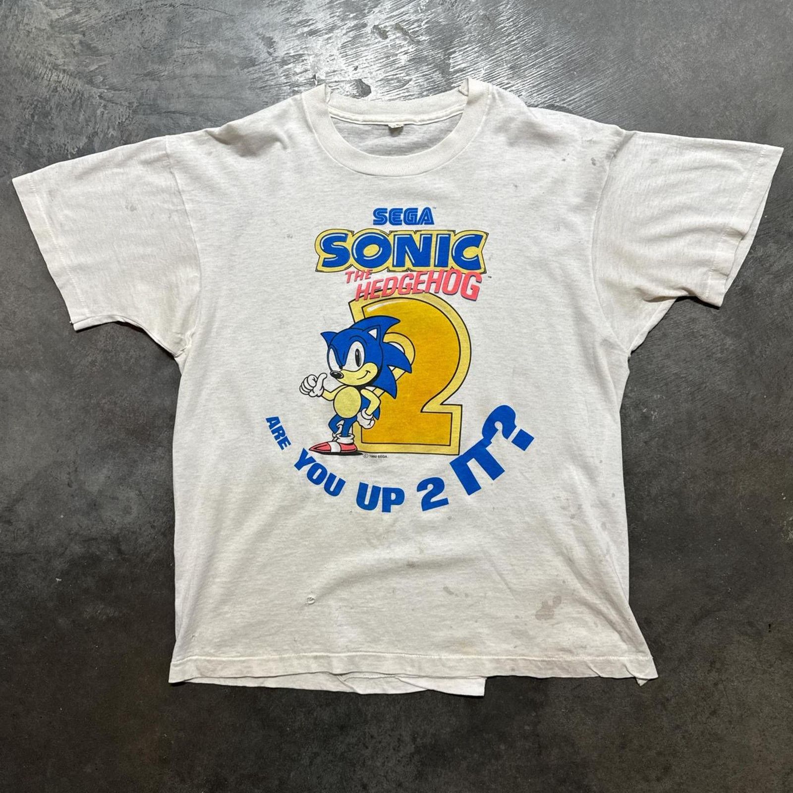 Vintage Sega Sonic The Hedgehog Two Vintage 90s Distressed T-Shirt Size US XL / EU 56 / 4 - 1 Thumbnail