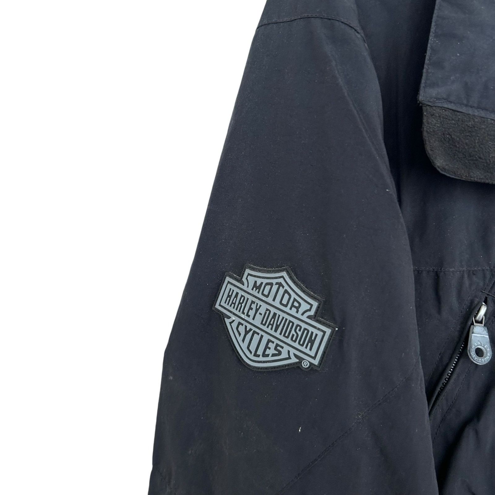 Harley Davidson Harley Davidson Black Spell Out Jacket Sz L Size US L / EU 52-54 / 3 - 5 Thumbnail