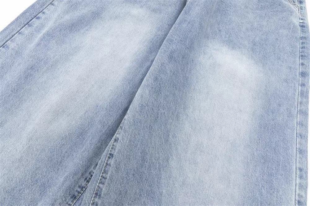Japanese Brand × Jean Men's hiphop pocket embroidery washed straight jeans y2k y2k Size US 32 / EU 48 - 4 Thumbnail