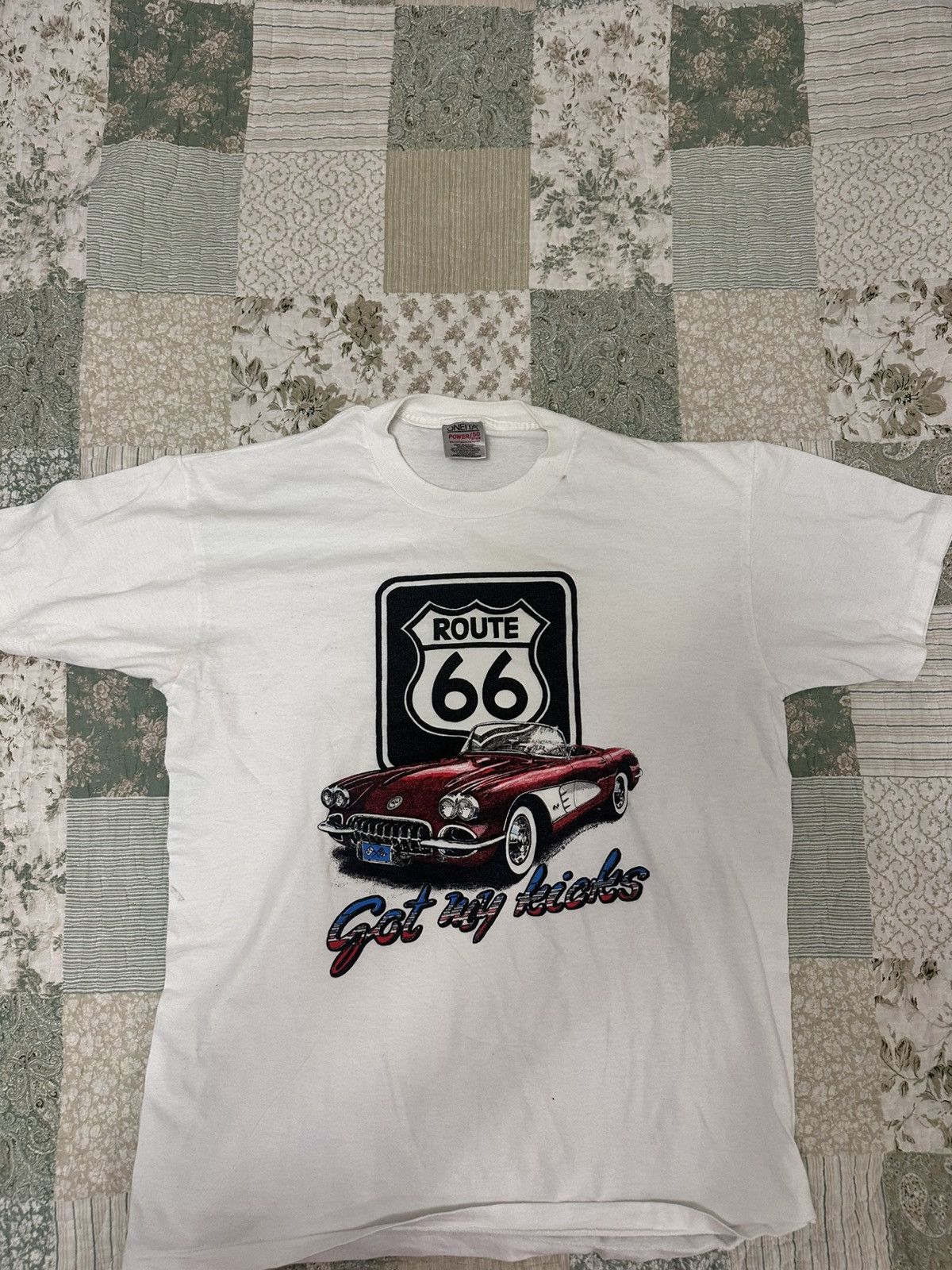 Vintage Vintage White Corvette Tee Size US L / EU 52-54 / 3 - 1 Thumbnail