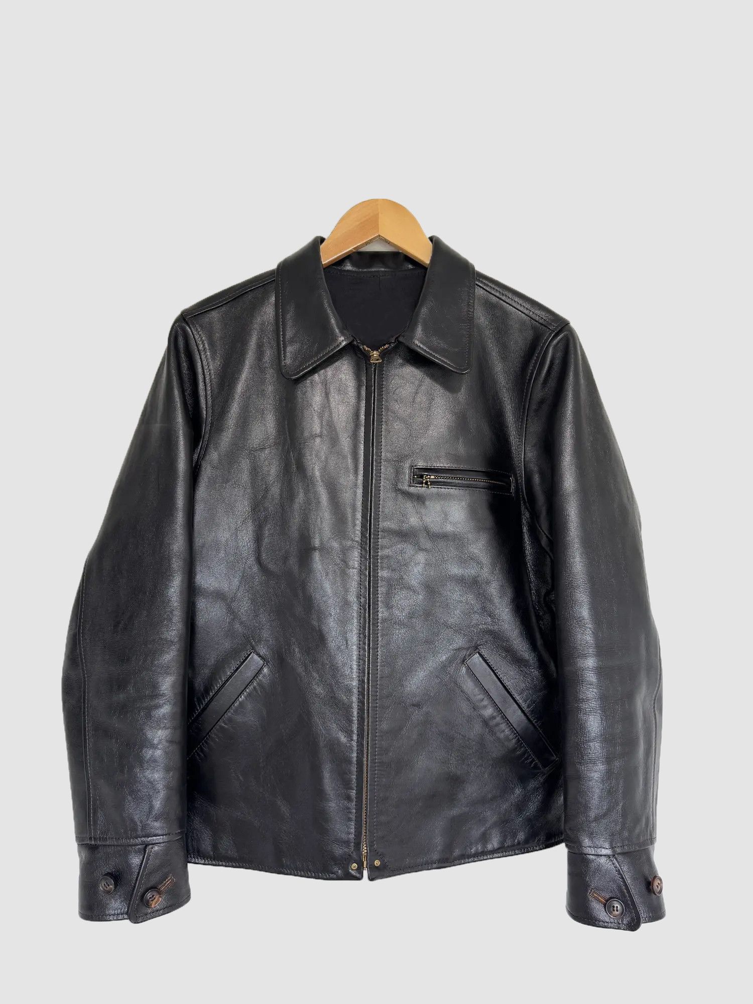 🖤🖤 MEN BLACK LEATHER FASHION JACKET STREETWEAR